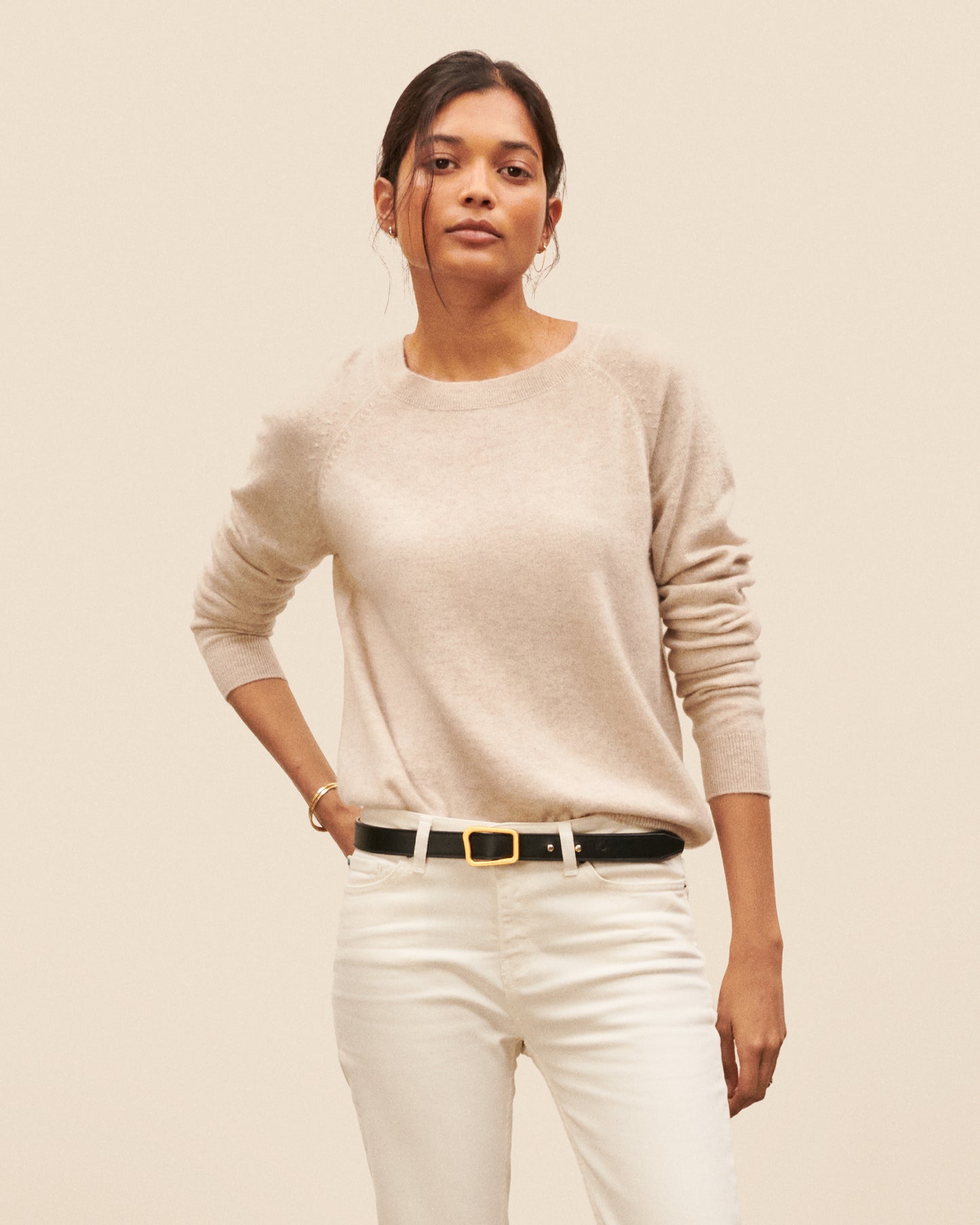 Pull Orsay Col Rond Lurex - Perle chic Maison Sarah Lavoine Perle Cachemire   2