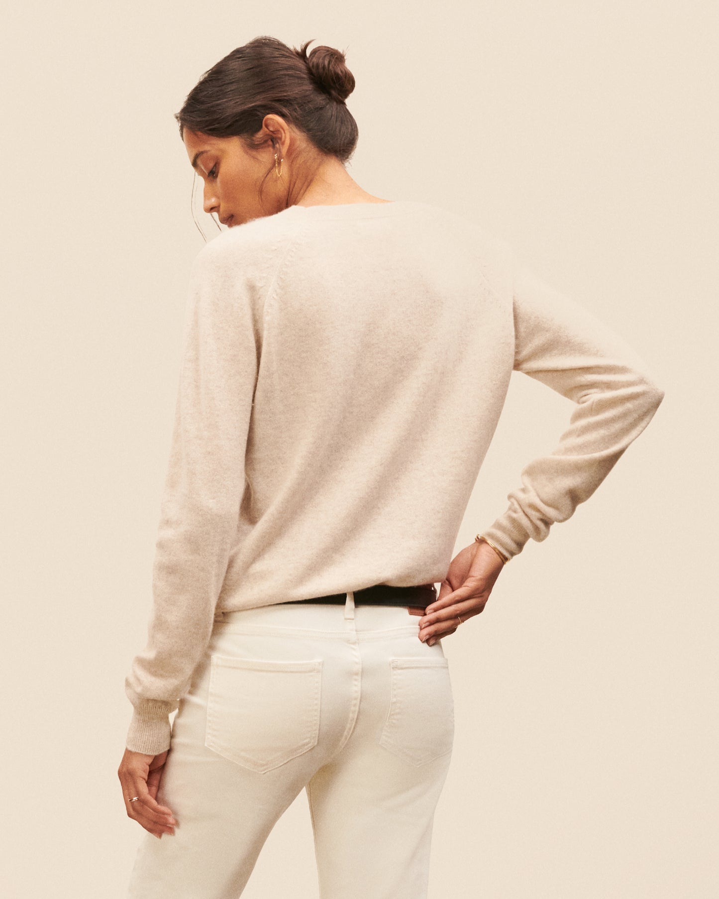 Pull Orsay Col Rond Lurex - Perle chic Maison Sarah Lavoine Perle Cachemire   3