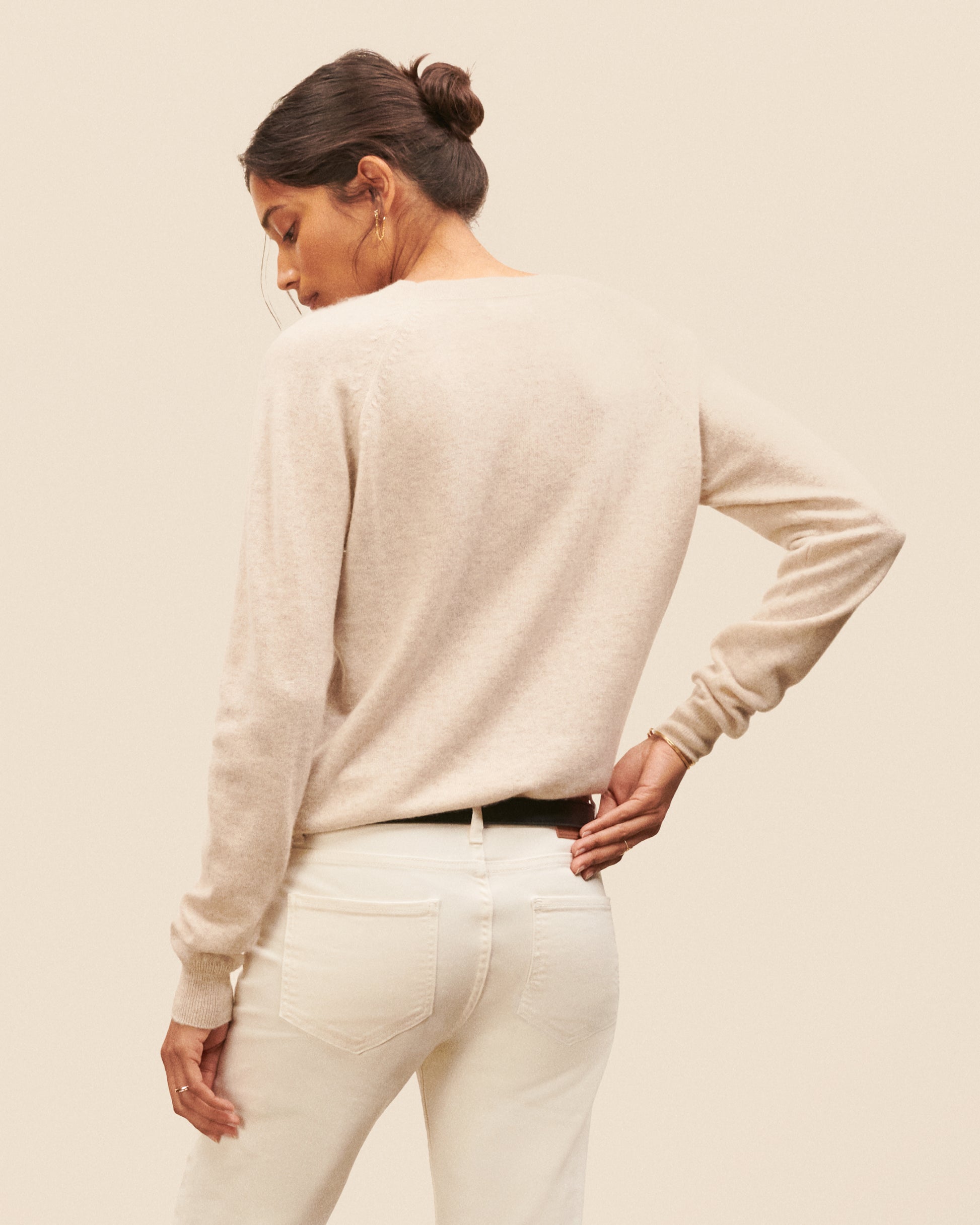 Pull Orsay Col Rond Lurex - Perle chic Maison Sarah Lavoine Perle Cachemire   3