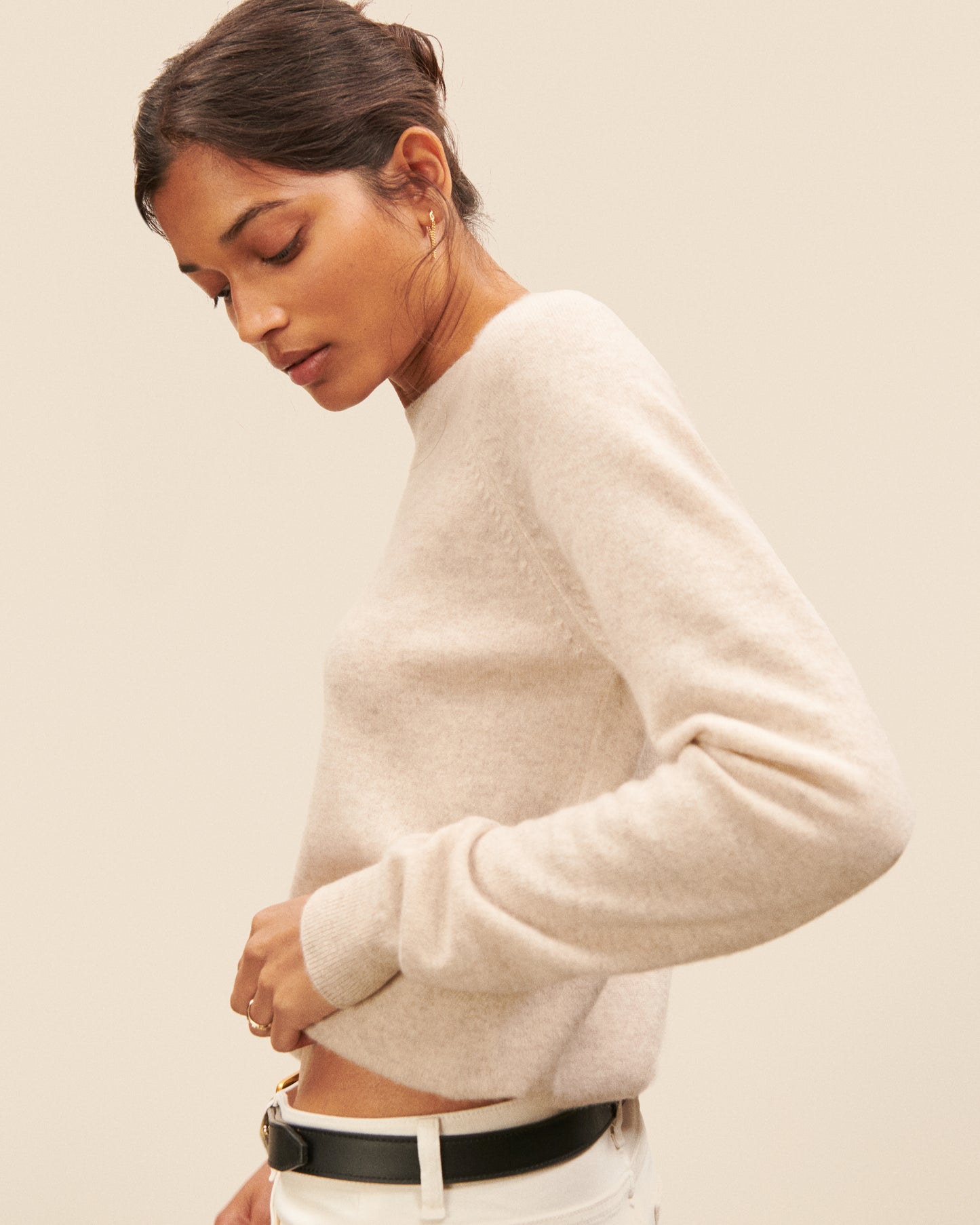 Pull Orsay Col Rond Lurex - Perle chic Maison Sarah Lavoine Perle Cachemire   5