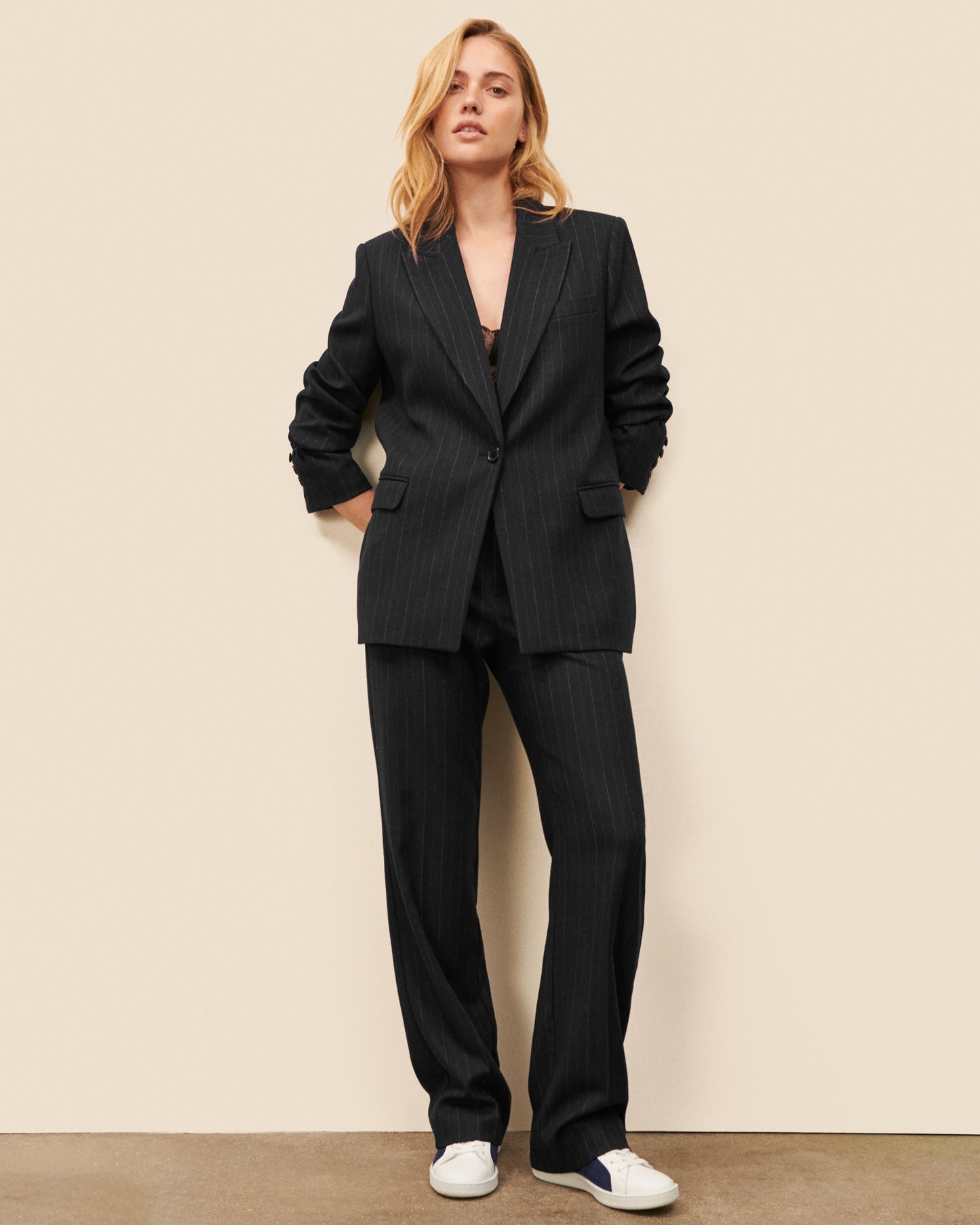 Pantalon Costume Sevigne - Noir fluide, chic Maison Sarah Lavoine Noir Viscose   4