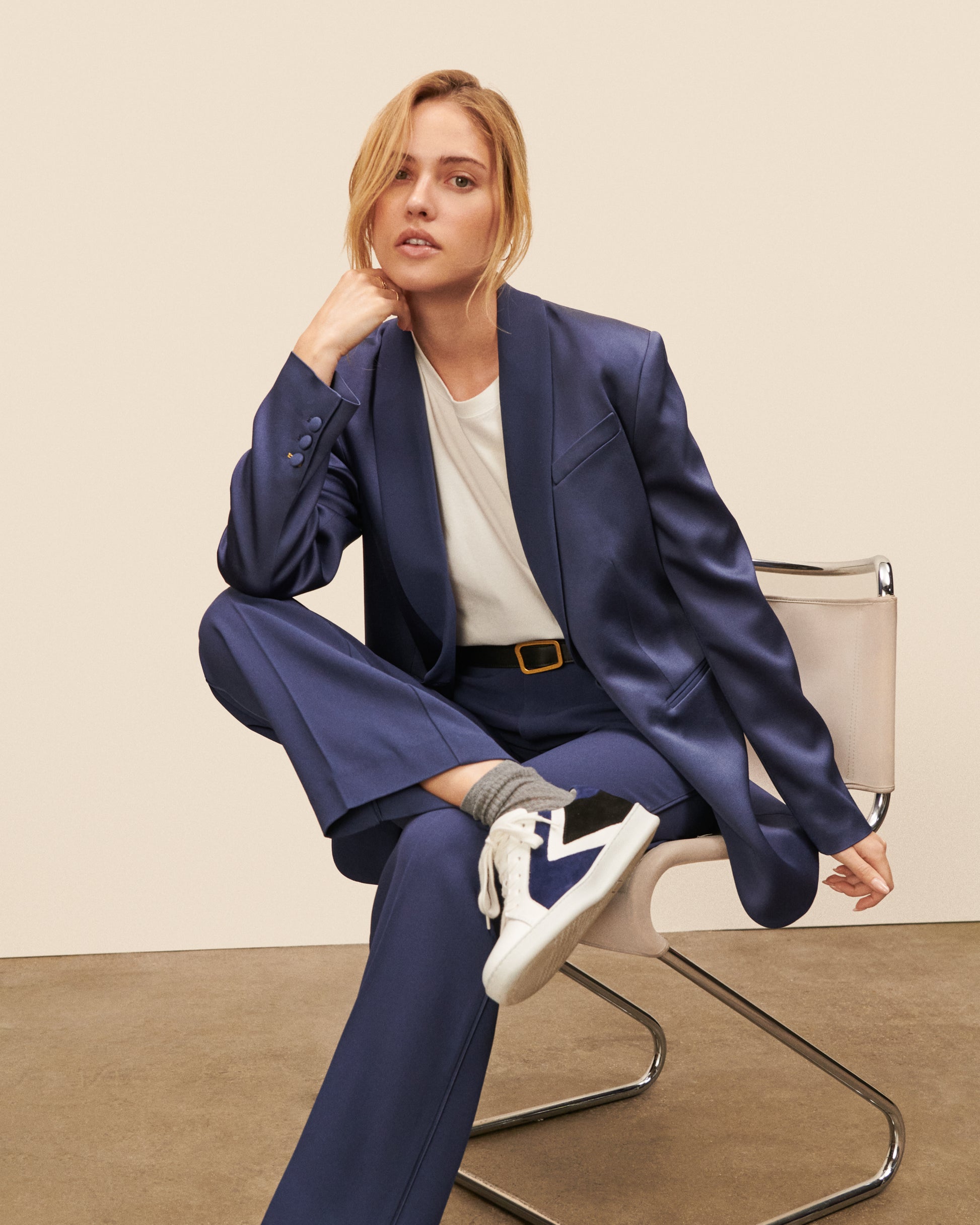 Veste Smoking Faubourg - Bleu Nuit chic Maison Sarah Lavoine Bleu Nuit Acetate   2