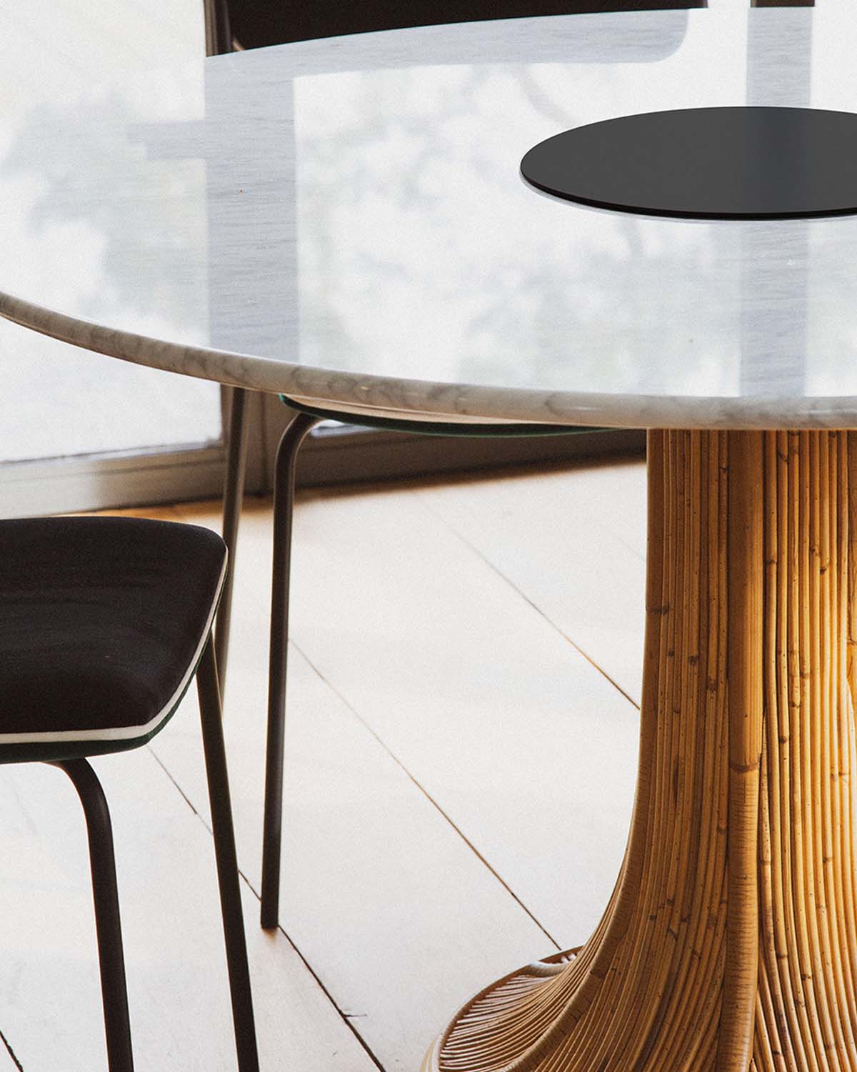 Table ronde Riviera Marbre Blanc design Maison Sarah Lavoine Blanc / Naturel Marbre   2