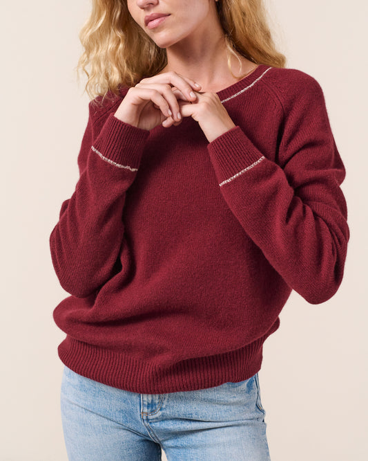 Pull Orsay - Aubergine/Or