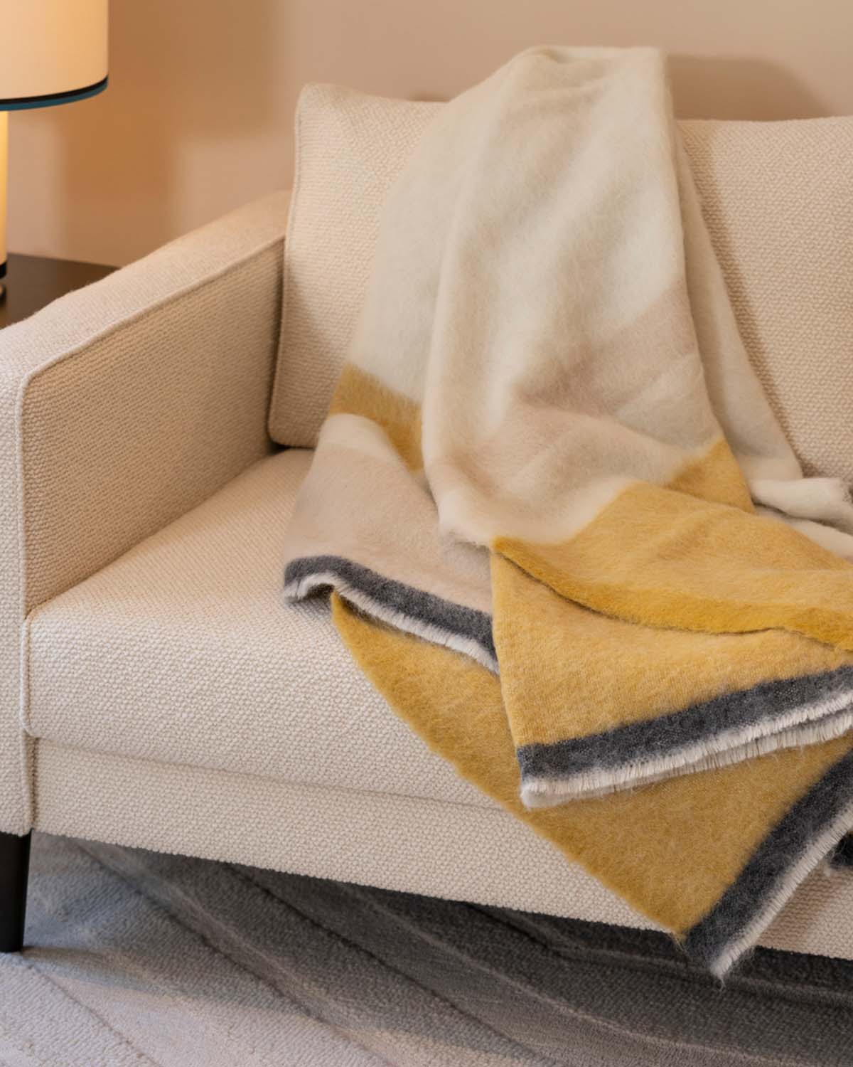 Canapé Noa - Blanc design Maison Sarah Lavoine Blanc Coton 230 cm 80 cm 8