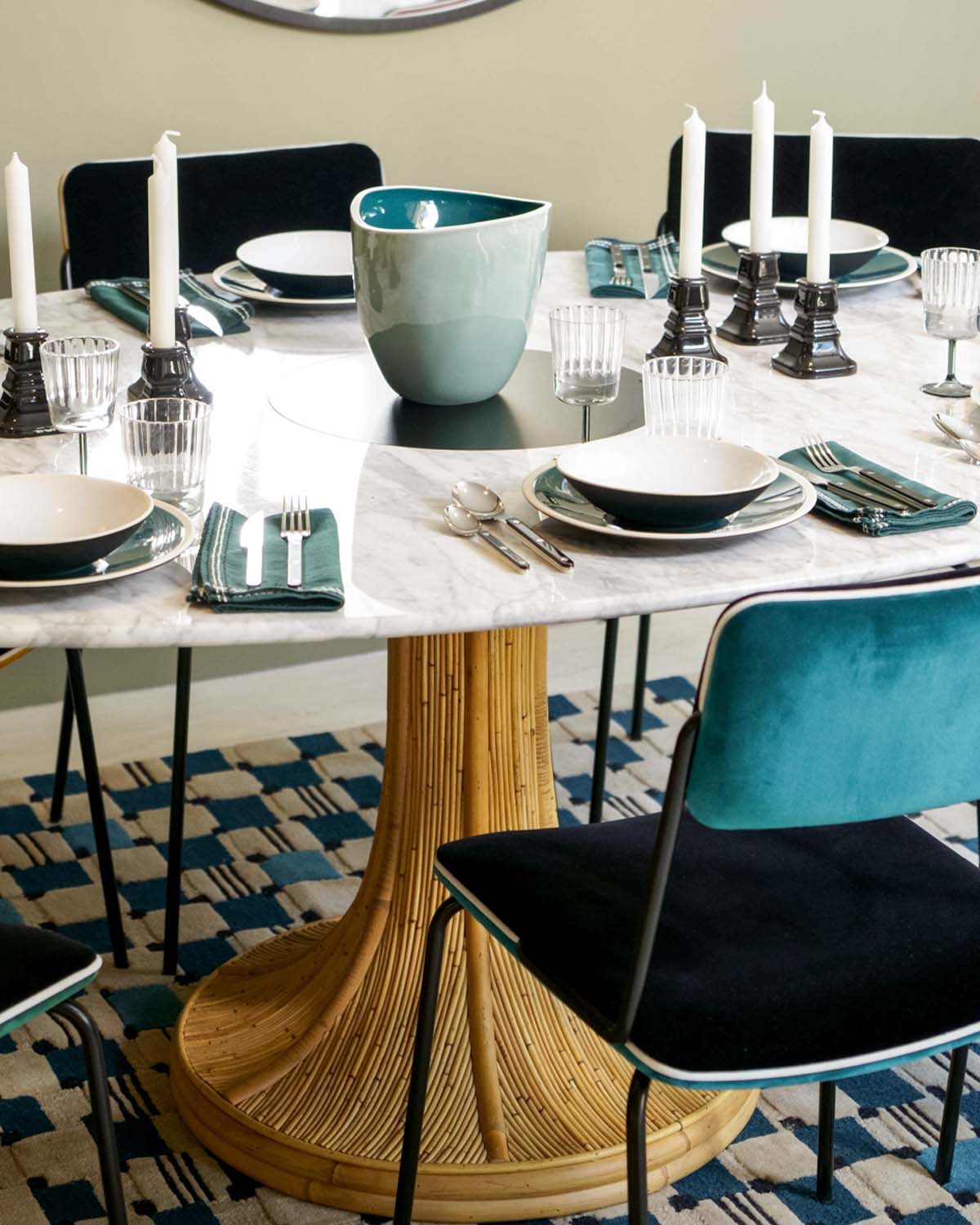 Table ovale Riviera Marbre Blanc design Maison Sarah Lavoine Blanc / Naturel Marbre 199 cm 74 cm 2