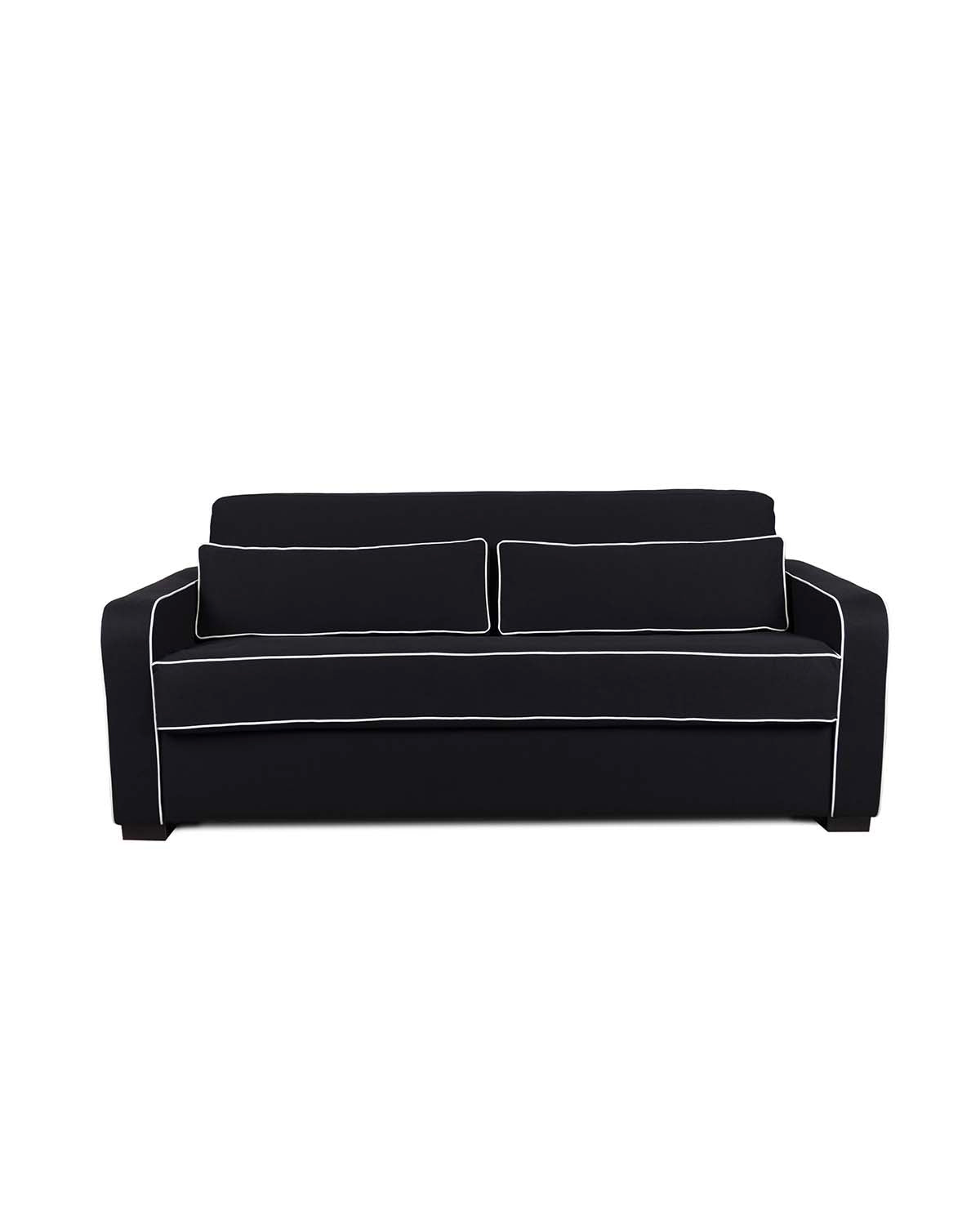 Canapé-lit Marie - Noir design Maison Sarah Lavoine Noir Coton 186 cm 81 cm 1