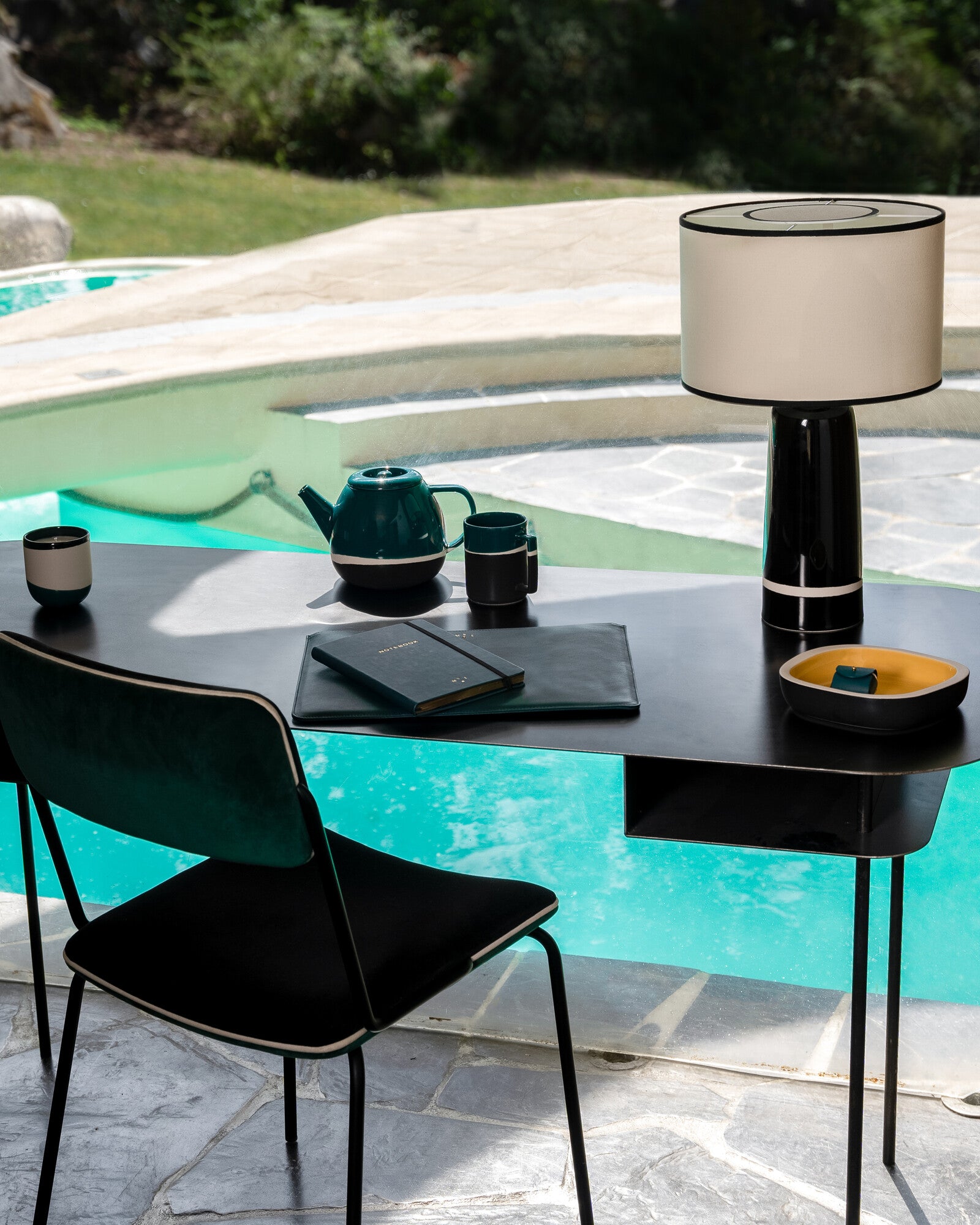 Bureau Tokyo - Noir design Maison Sarah Lavoine Noir Acier Thermolaqué 150 cm 73 cm 5