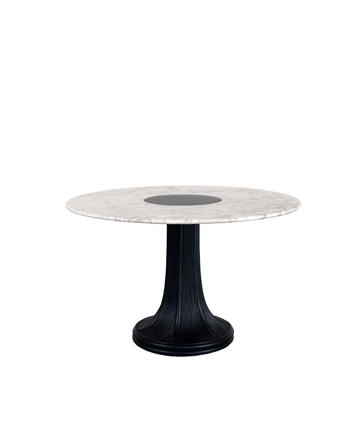 Table ronde Riviera Marbre Noir design Maison Sarah Lavoine Blanc / Noir Marbre   1