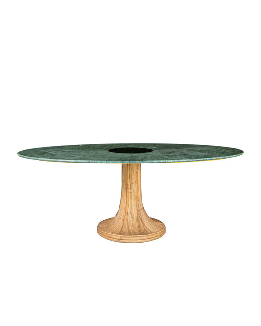 Table ovale Riviera Marbre Vert design Maison Sarah Lavoine Vert / Naturel Marbre 125 cm 74 cm 1
