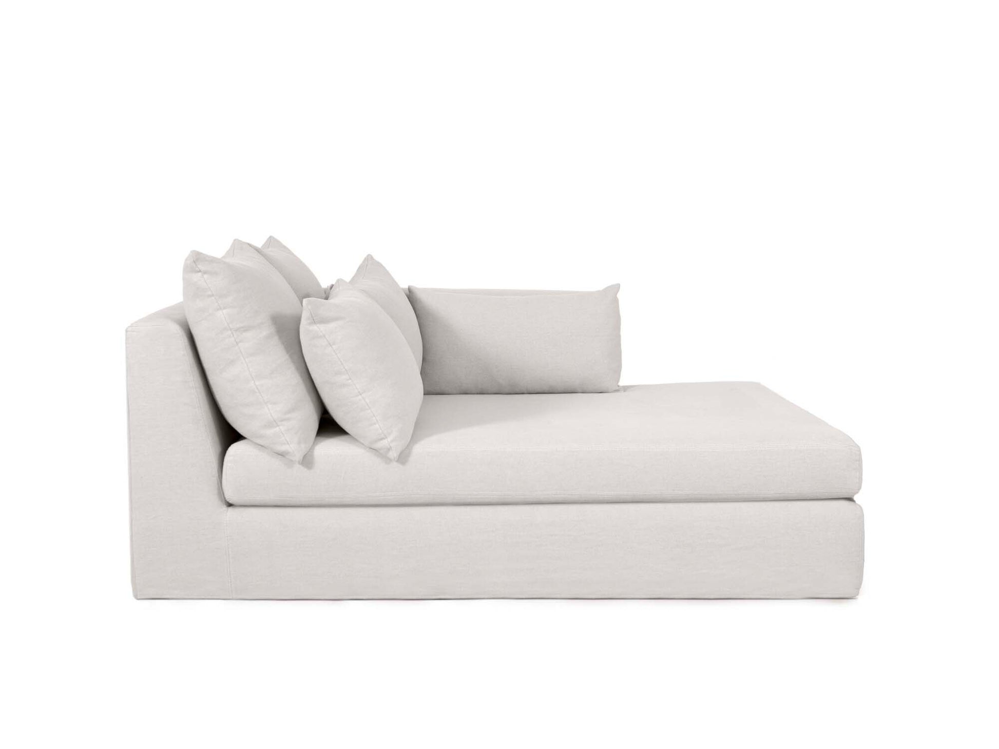 Méridienne SuperBox - Accoudoir droite - Gris clair design Maison Sarah Lavoine Gris clair Lin 130 cm 85 cm 3