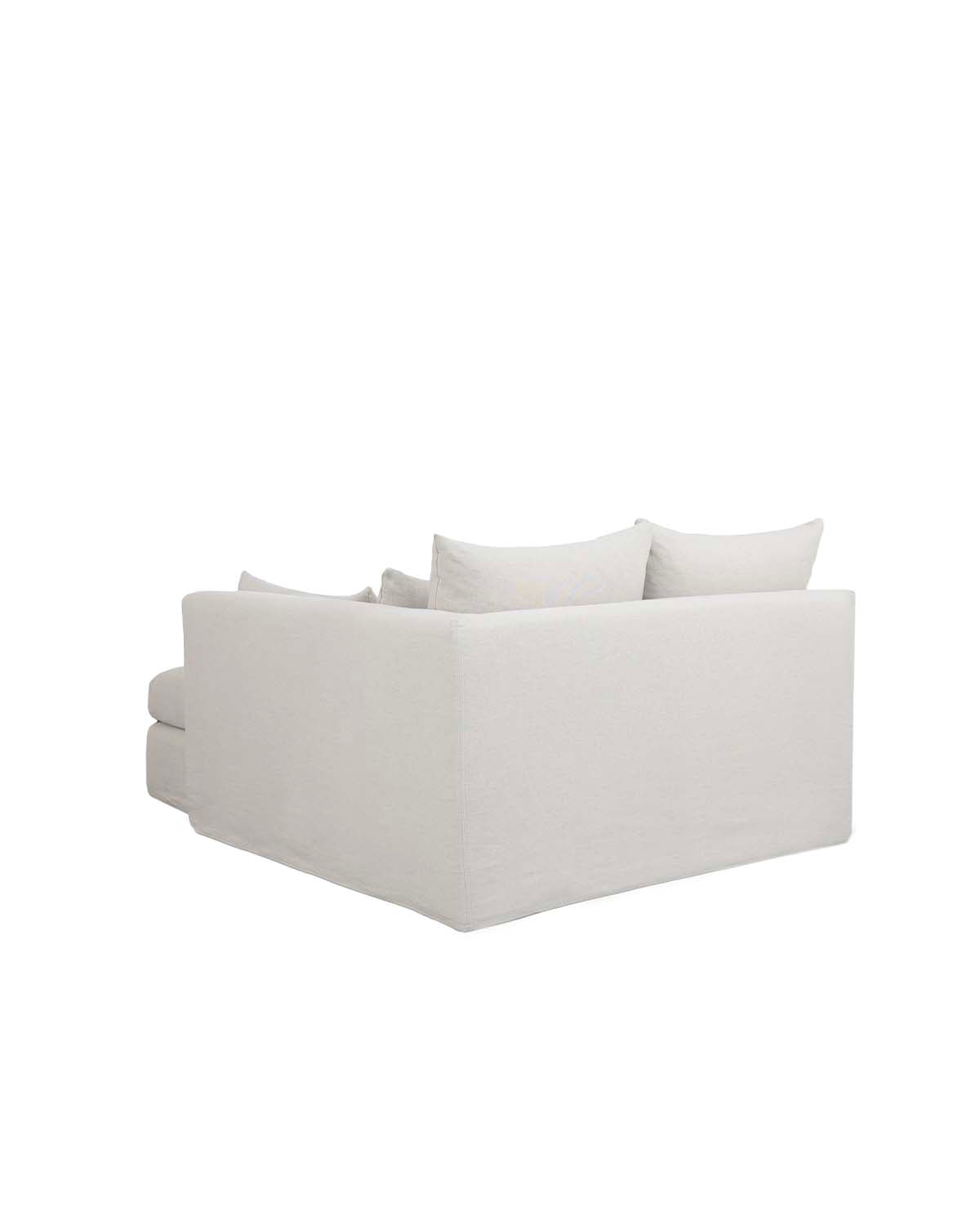 Méridienne SuperBox - Accoudoir droite - Gris clair design Maison Sarah Lavoine Gris clair Lin 130 cm 85 cm 4