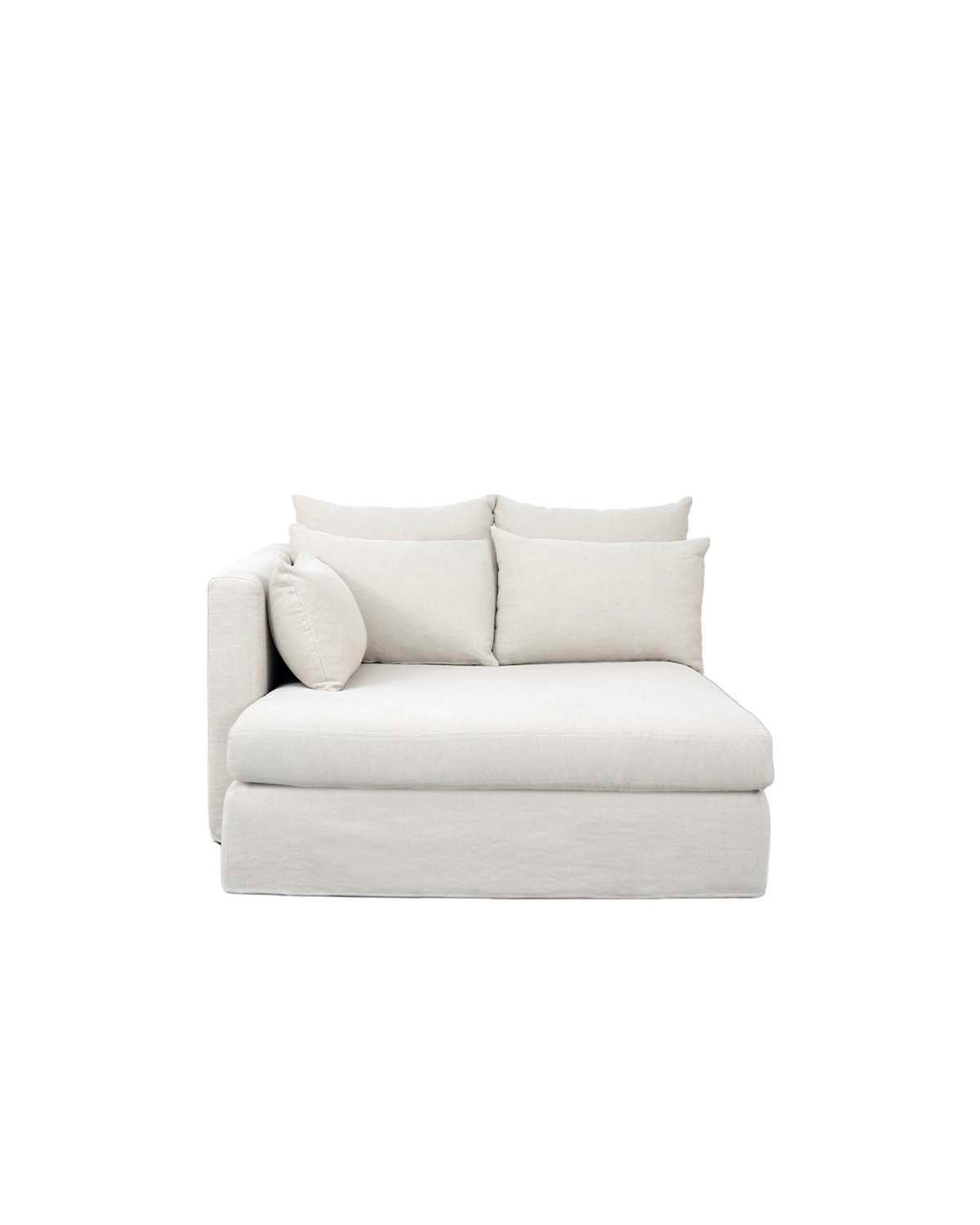 Méridienne SuperBox - Accoudoir gauche - Gris clair design Maison Sarah Lavoine Gris clair Lin 130 cm 85 cm 2