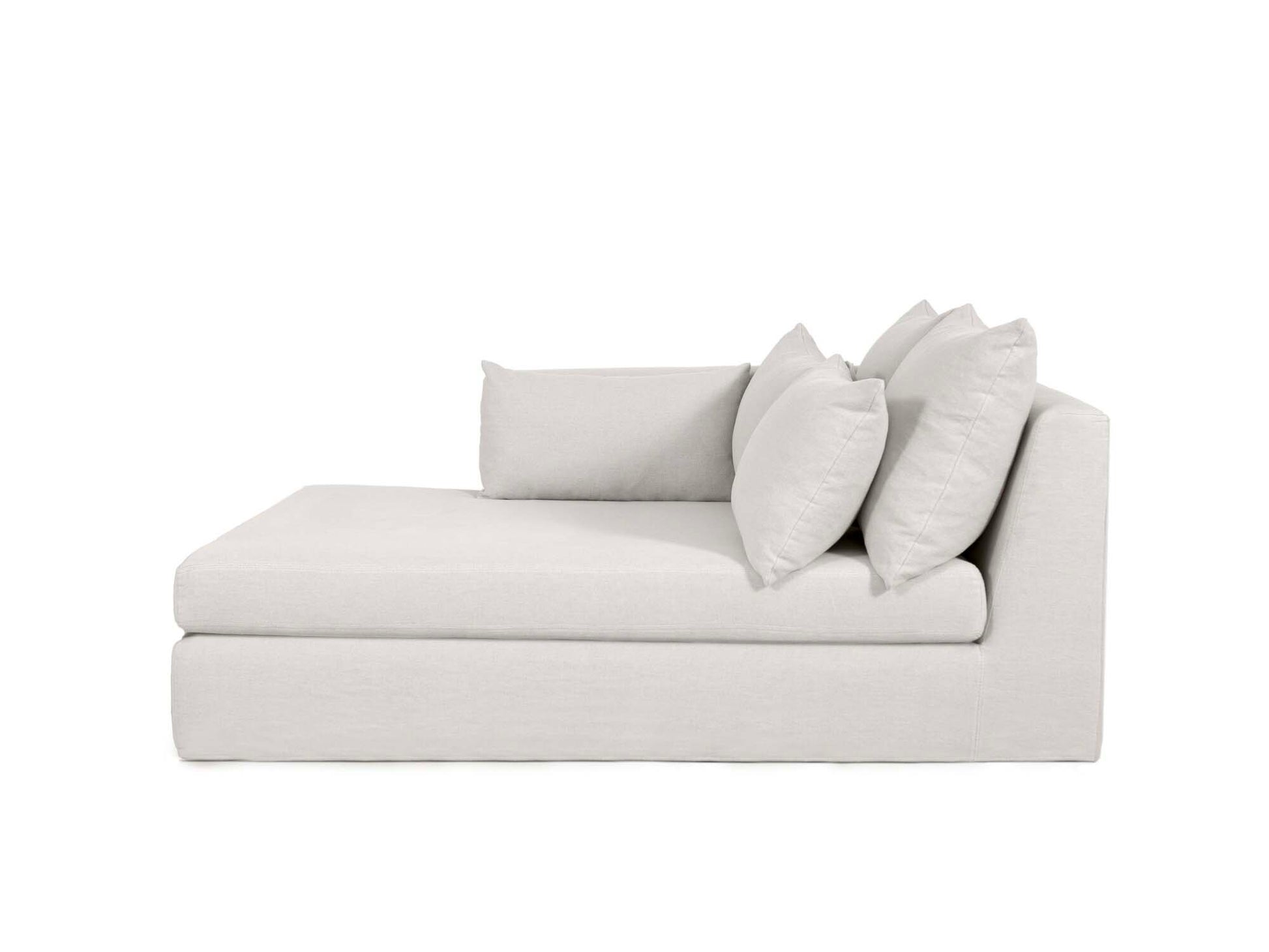 Méridienne SuperBox - Accoudoir gauche - Gris clair design Maison Sarah Lavoine Gris clair Lin 130 cm 85 cm 4