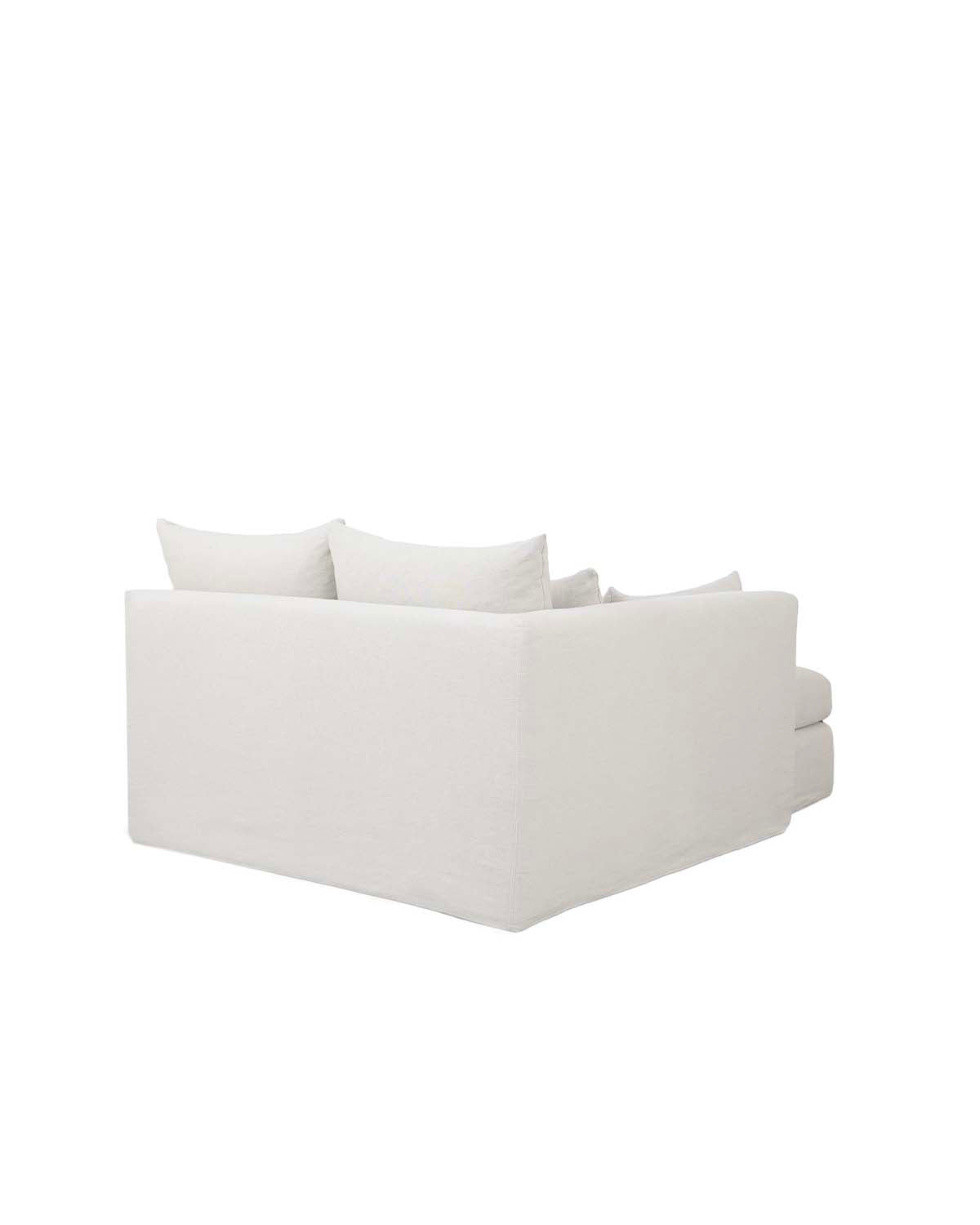 Méridienne SuperBox - Accoudoir gauche - Gris clair design Maison Sarah Lavoine Gris clair Lin 130 cm 85 cm 5