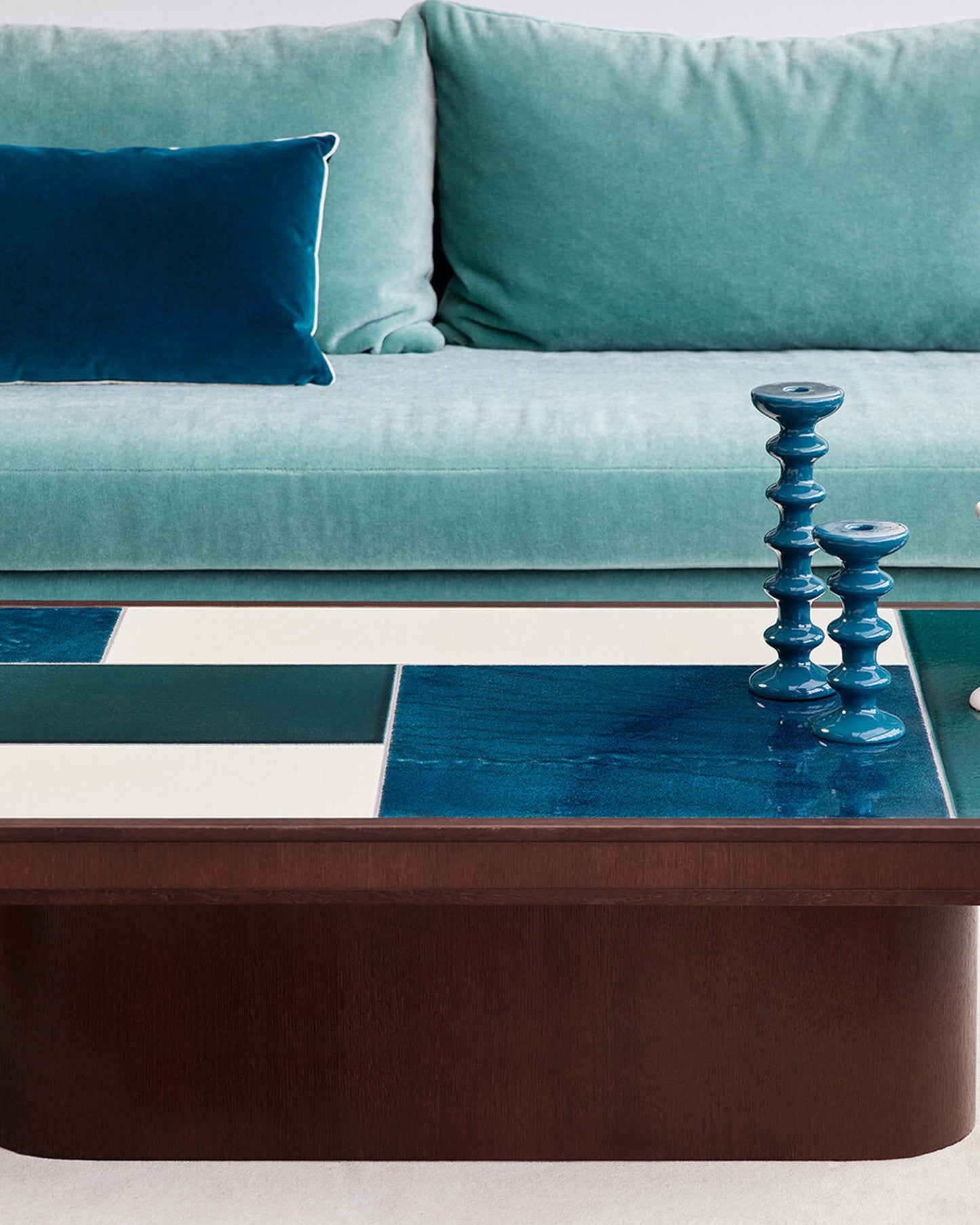 Table Basse Dani Bleu - Bleu design Maison Sarah Lavoine Bleu Lave émaillée 145 cm 40 cm 6