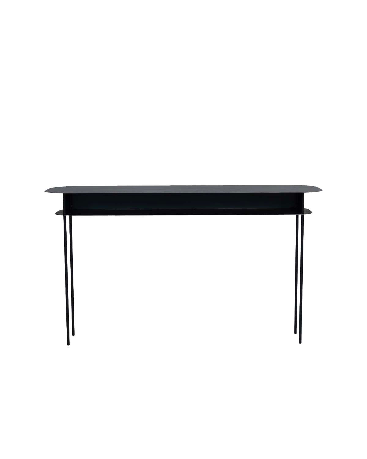 Console Tokyo - Noir design Maison Sarah Lavoine Noir Acier Ciré 150 cm 85 cm 1