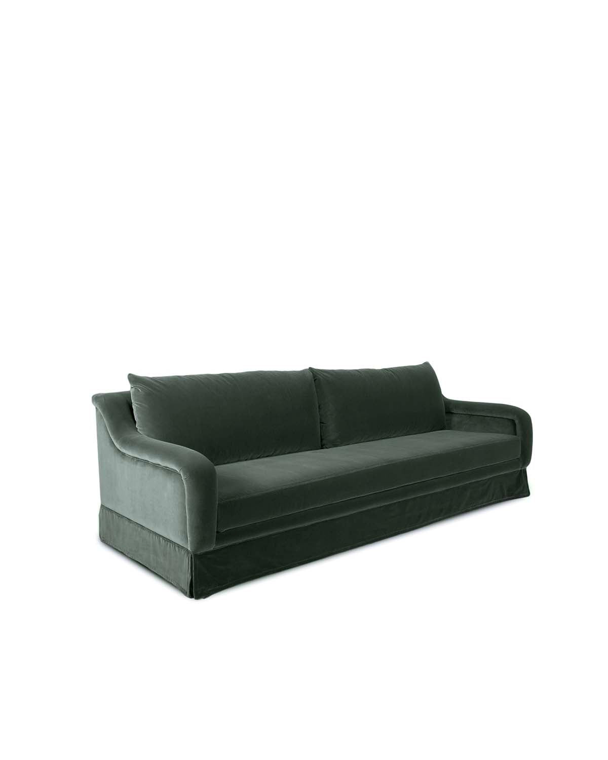 Canapé Yasmine - Kaki design Maison Sarah Lavoine Kaki Velours 270 cm 88 cm 2