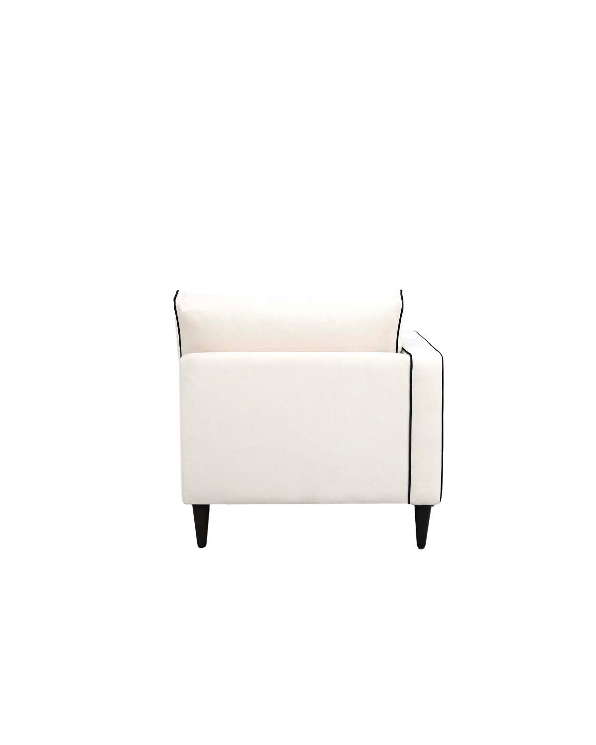 Méridienne Noa - Accoudoir droite - Blanc design Maison Sarah Lavoine Blanc Coton 180 cm 80 cm 4