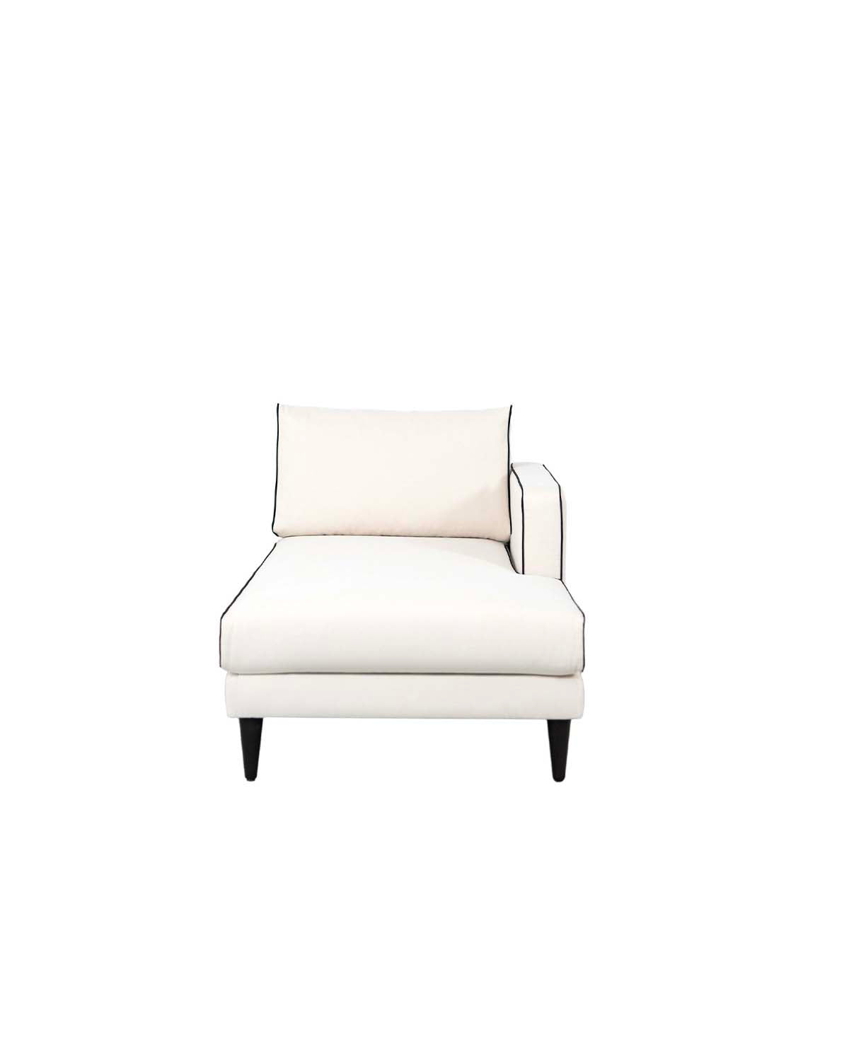 Méridienne Noa - Accoudoir gauche - Blanc design Maison Sarah Lavoine Blanc Coton 180 cm 80 cm 2