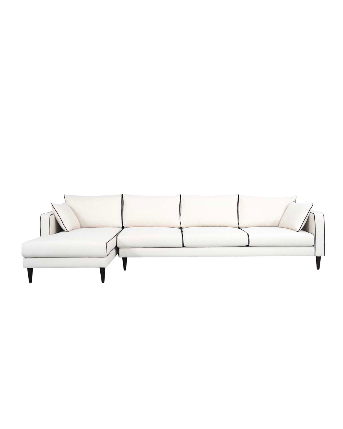 Canapé d'angle gauche Noa - Blanc design Maison Sarah Lavoine Blanc Coton 300 cm 75 cm 1