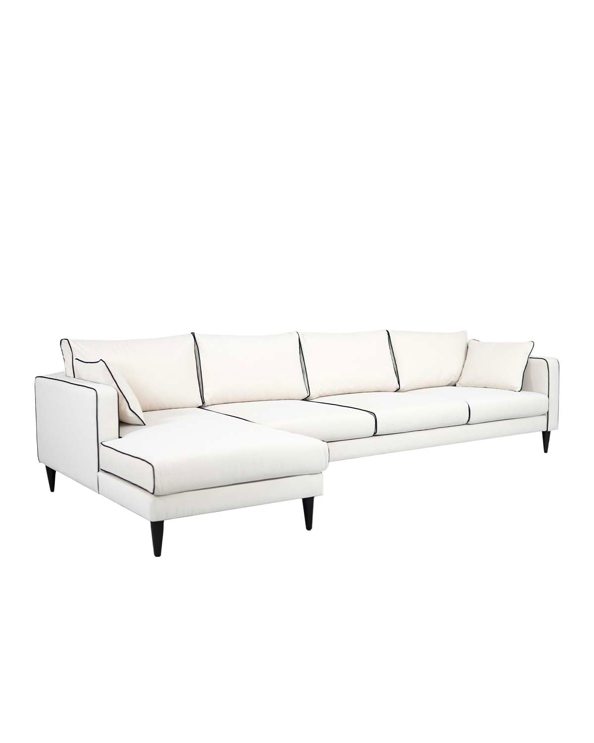 Canapé d'angle gauche Noa - Blanc design Maison Sarah Lavoine Blanc Coton 300 cm 75 cm 2