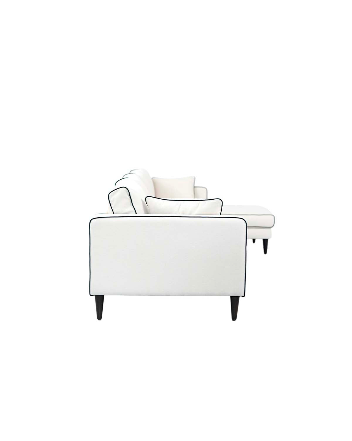 Canapé d'angle droit Noa - Blanc design Maison Sarah Lavoine Blanc Coton 300 cm 75 cm 3
