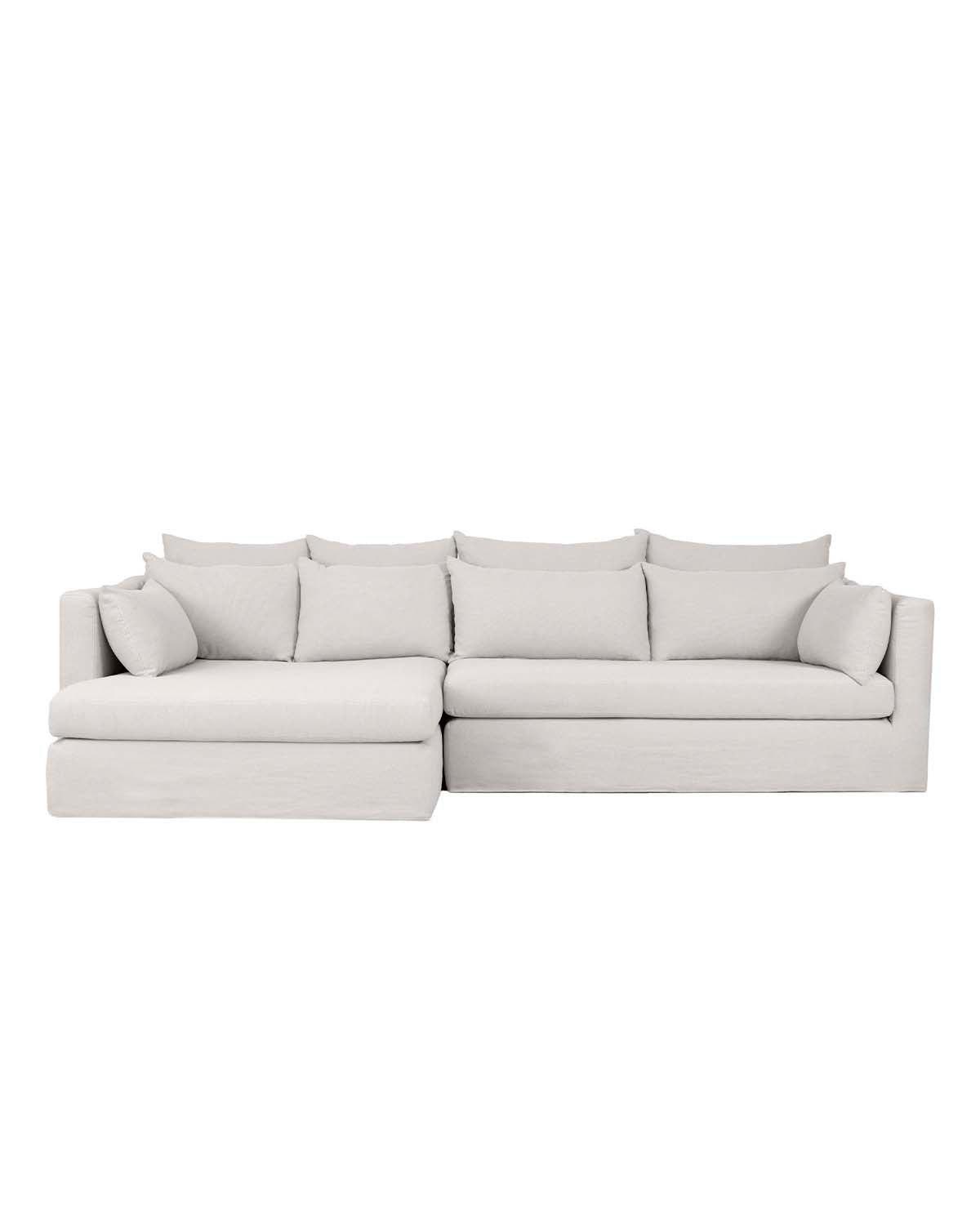 Canapé d'angle SuperBox - Angle à gauche - Gris clair design Maison Sarah Lavoine Gris clair Lin 335 cm 85 cm 1