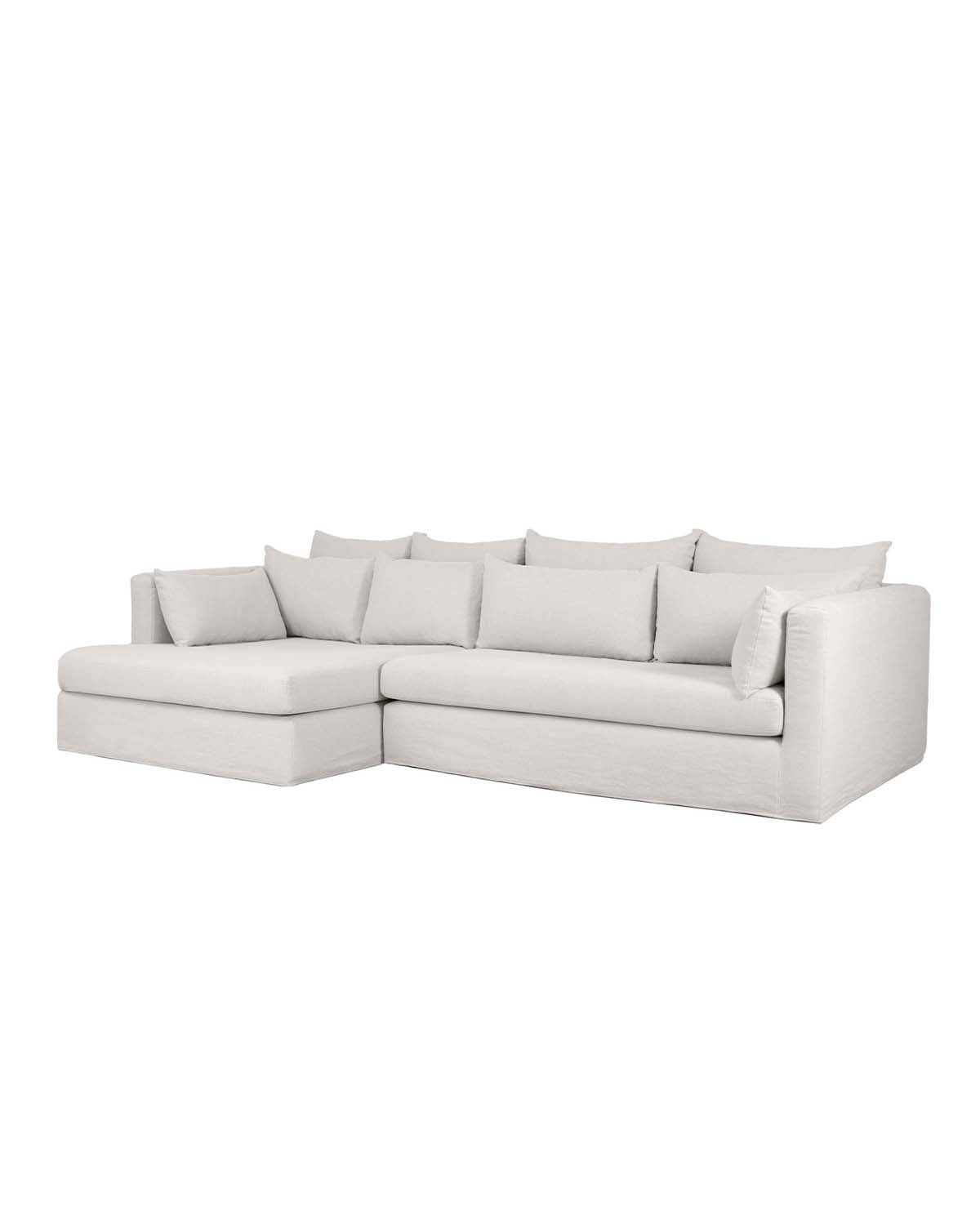 Canapé d'angle SuperBox - Angle à gauche - Gris clair design Maison Sarah Lavoine Gris clair Lin 300 cm 85 cm 2