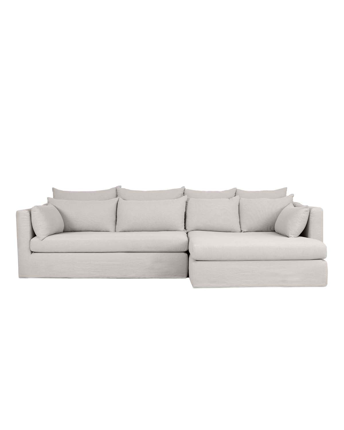 Canapé d'angle SuperBox - Angle à droite - Gris clair design Maison Sarah Lavoine Gris clair Lin 300 cm 85 cm 1