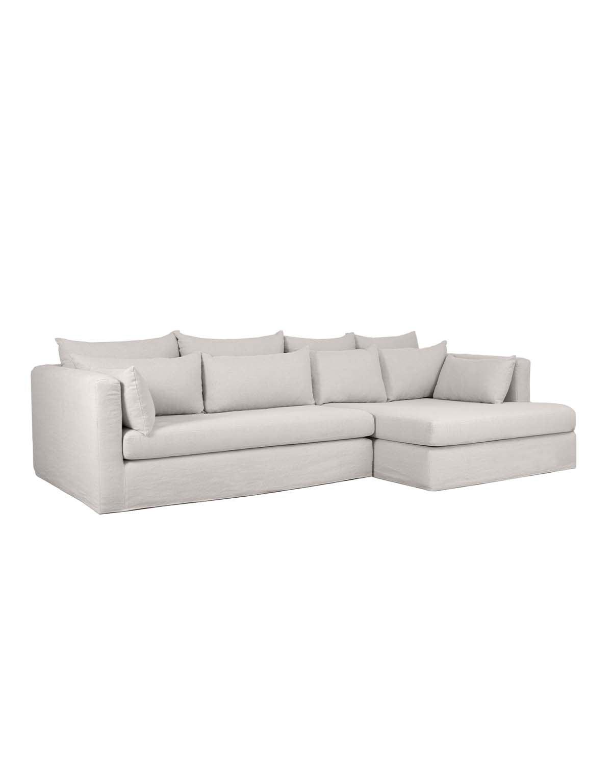 Canapé d'angle SuperBox - Angle à droite - Gris clair design Maison Sarah Lavoine Gris clair Lin 300 cm 85 cm 2