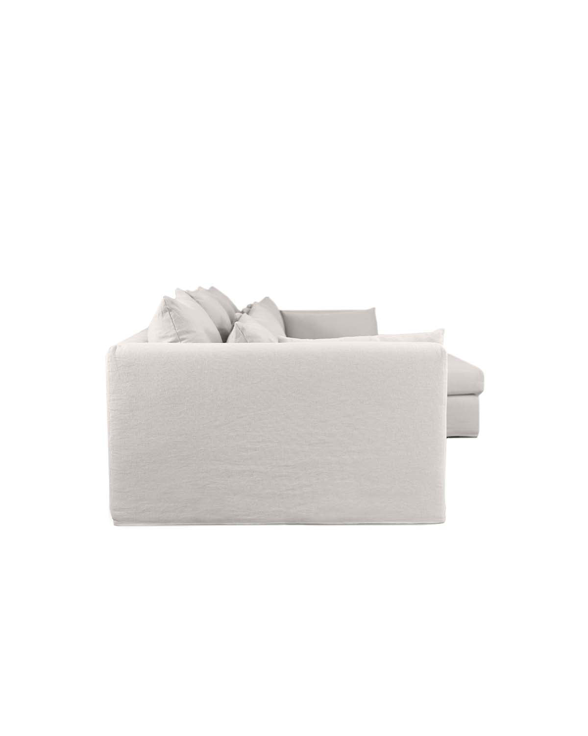 Canapé d'angle SuperBox - Angle à droite - Gris clair design Maison Sarah Lavoine Gris clair Lin 300 cm 85 cm 3