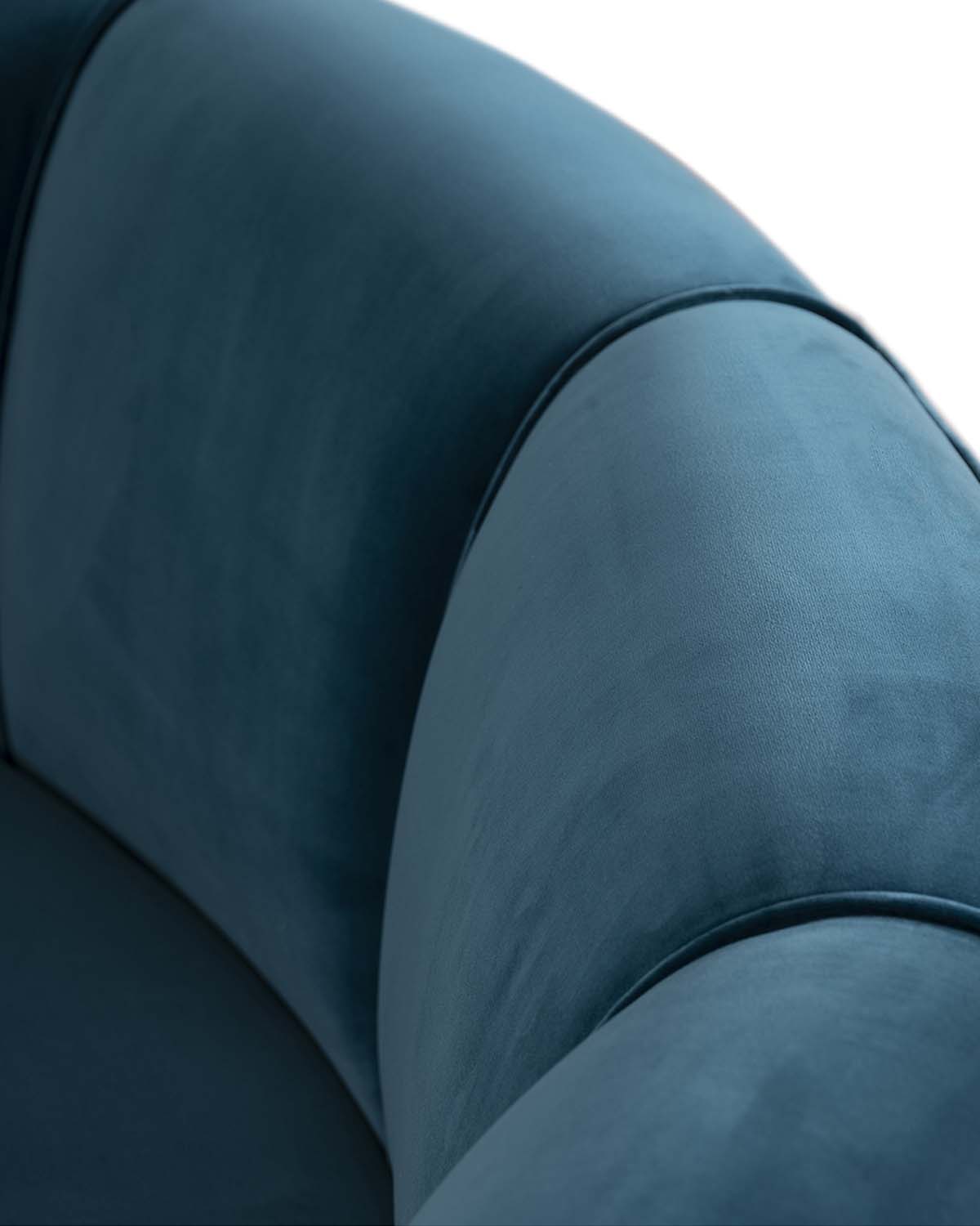 Canapé Sarah - Bleu design Maison Sarah Lavoine Bleu Velours 210 cm 77 cm 5