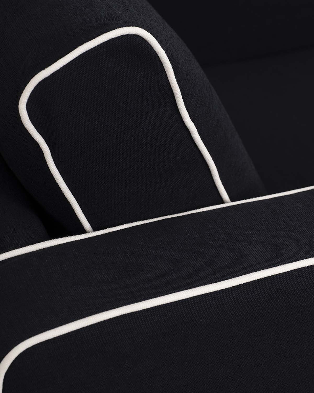 Canapé-lit Marie - Noir design Maison Sarah Lavoine Noir Coton 206 cm 81 cm 8