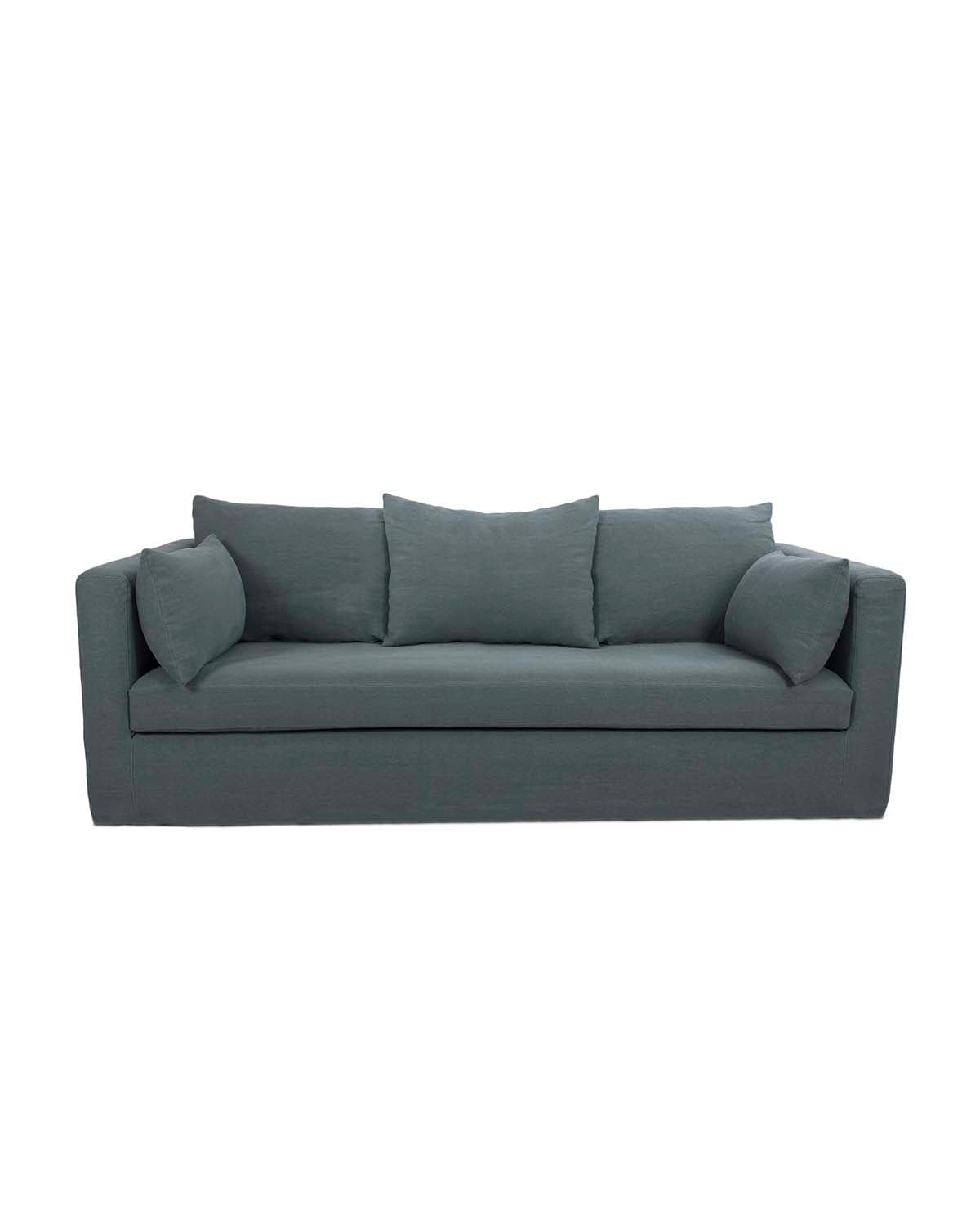 Canape Box - Bleu Orage design Maison Sarah Lavoine Bleu Orage Lin 250 cm 85 cm 1