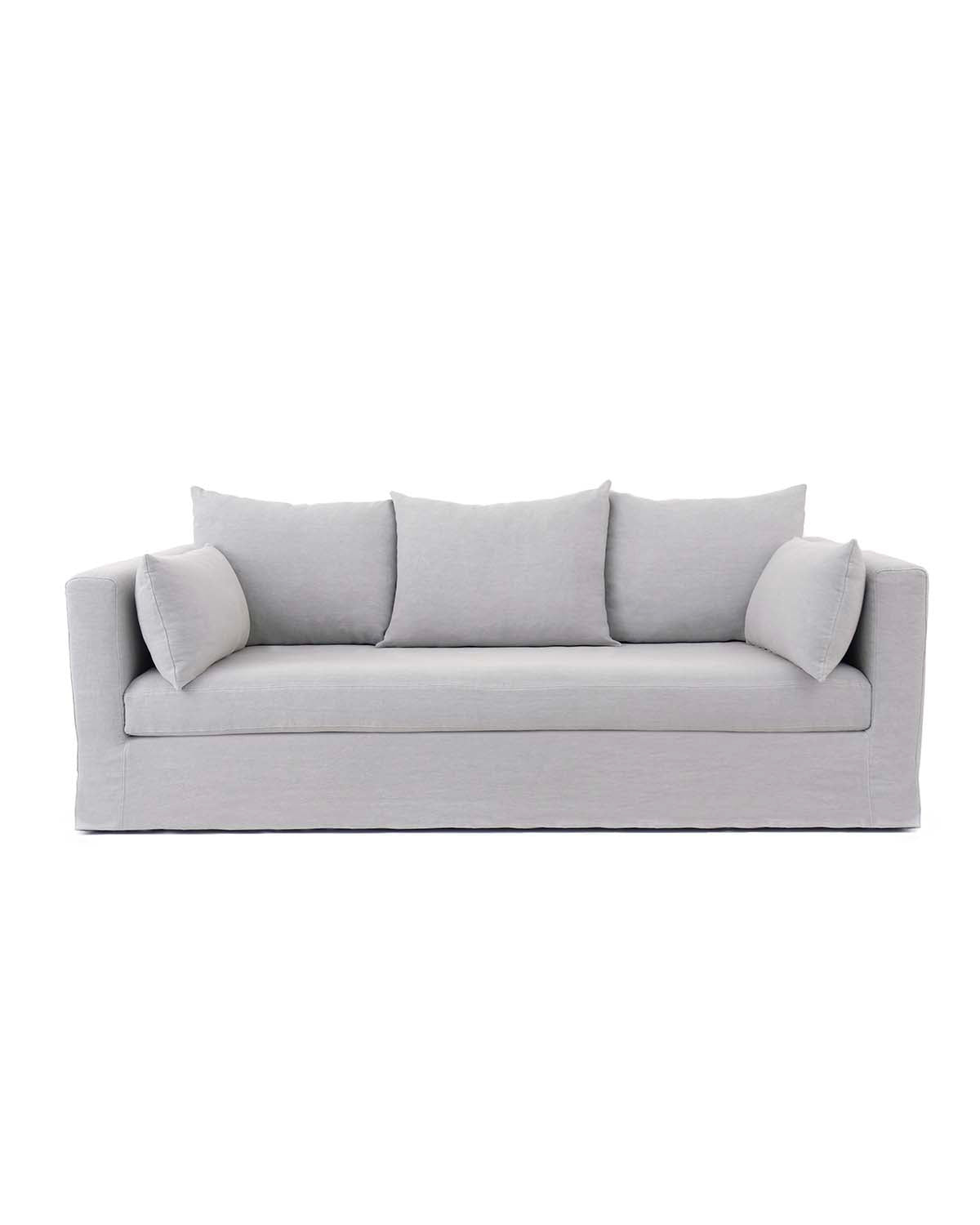 Canapé Box - Gris clair design Maison Sarah Lavoine Gris clair Lin 300 cm 85 cm 1