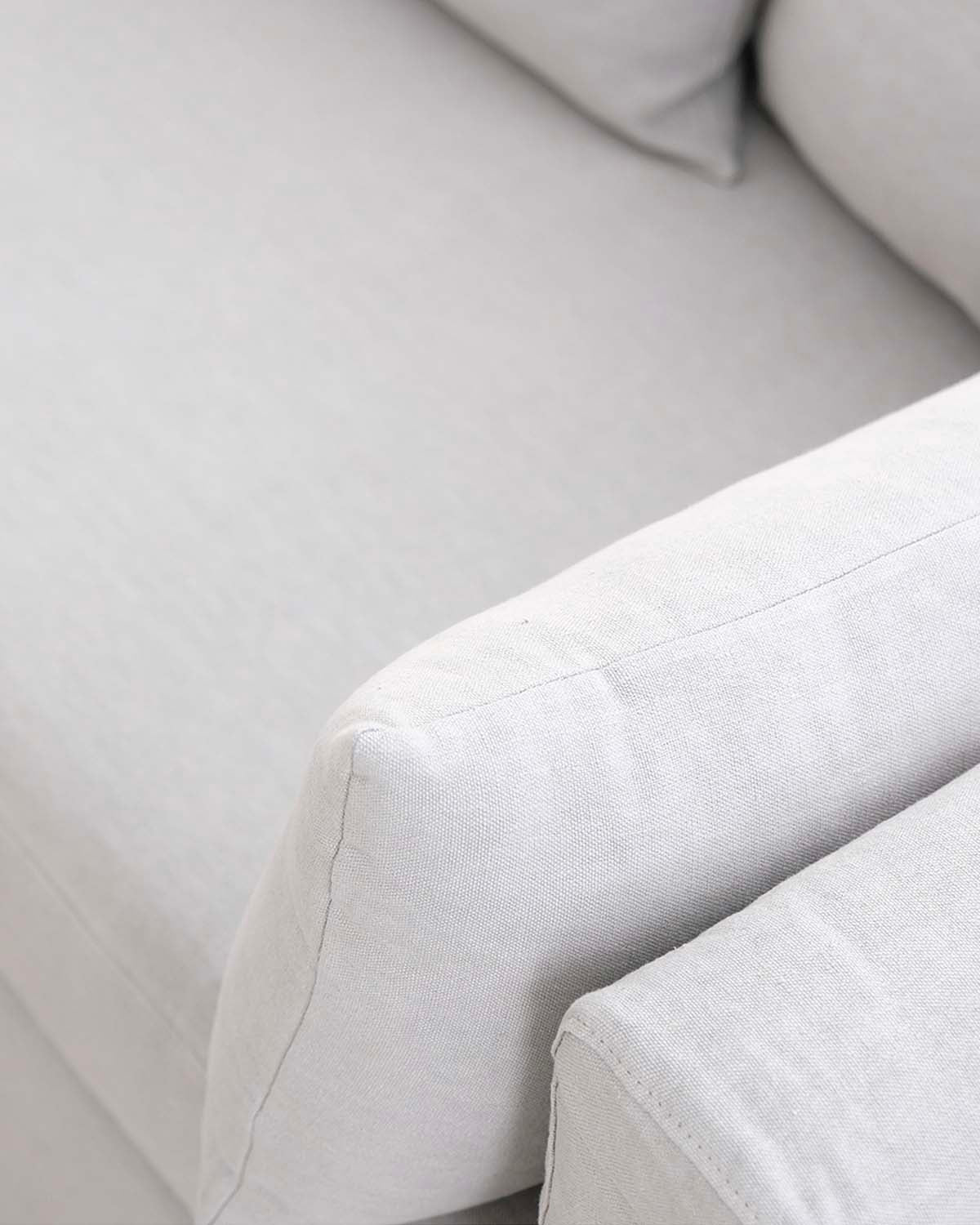 Canapé Box - Gris clair design Maison Sarah Lavoine Gris clair Lin 300 cm 85 cm 3