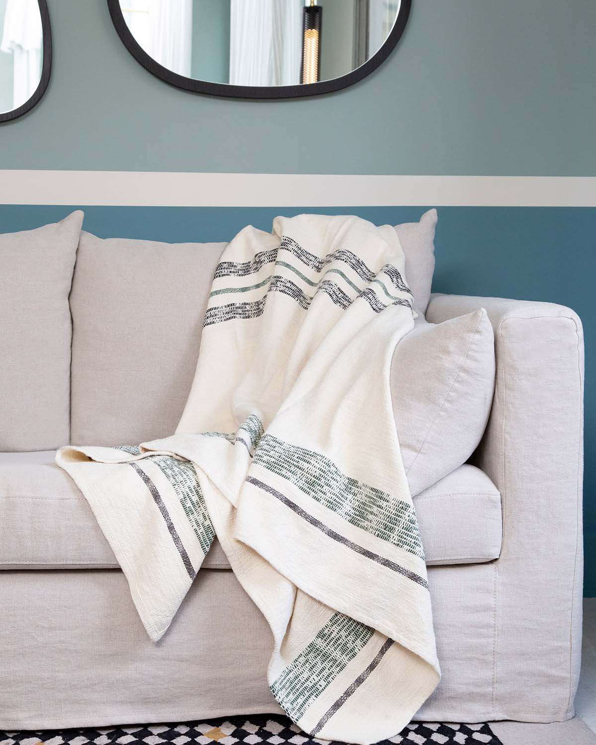 Canapé Box - Gris clair design Maison Sarah Lavoine Gris clair Lin 300 cm 85 cm 4