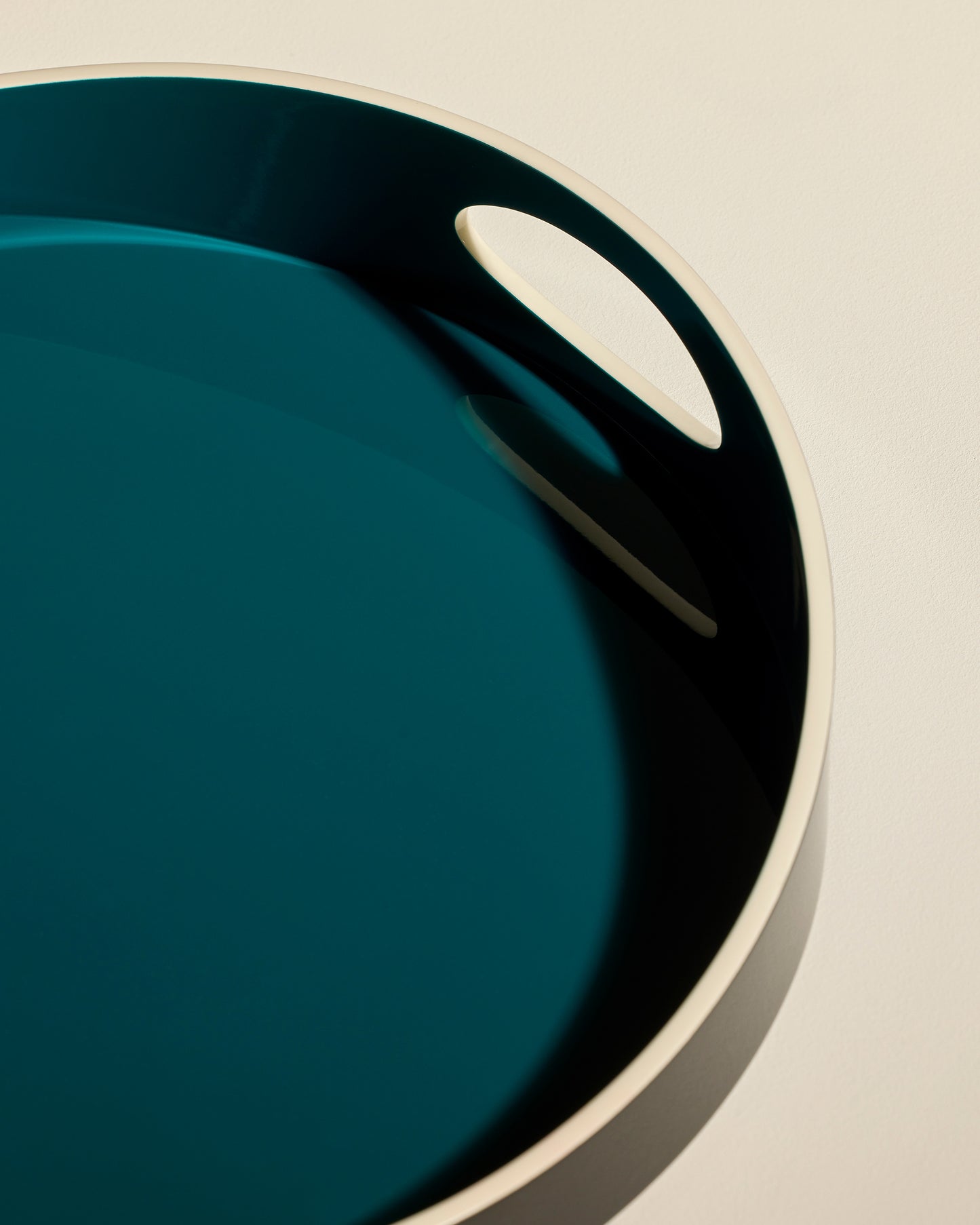 Plateau Basile - Bleu Sarah - Décoration Design -Petit Modèle | Bois laqué 2 - Décoration Design