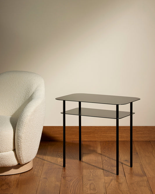 Table d'appoint Kara - Noir design Maison Sarah Lavoine Noir Acier 60 cm 55 cm 4