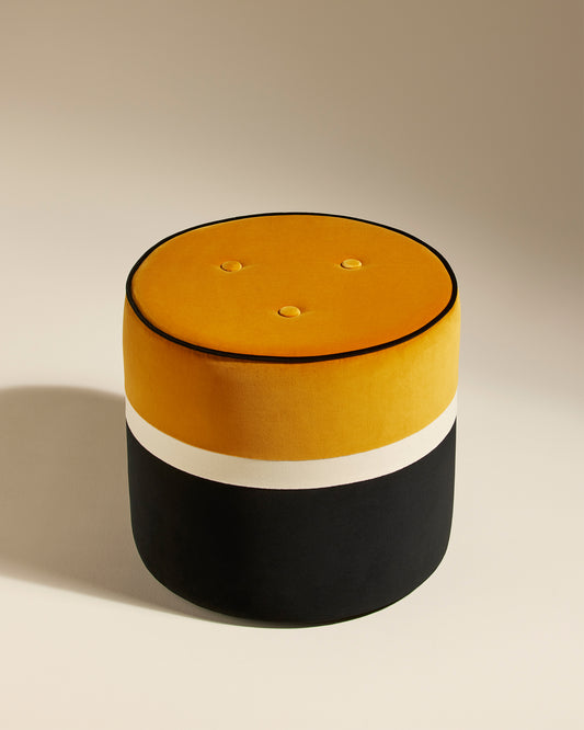 Pouf Léo - Ocre design Maison Sarah Lavoine Ocre Velours 43 cm 2