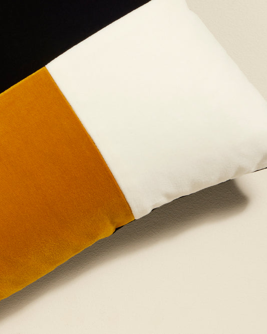 Coussin Echec et Mat - Ocre design Maison Sarah Lavoine Ocre Velours 50 cm 30 cm 2