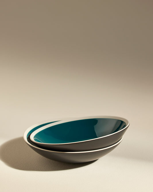 Assiette creuse Sicilia - Bleu Sarah design moderne Maison Sarah Lavoine Bleu Sarah Céramique 4