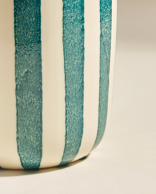 Grand vase décoratif Riviera - Bleu Sarah design, céramique Maison Sarah Lavoine Bleu Sarah Céramique 36 cm 3