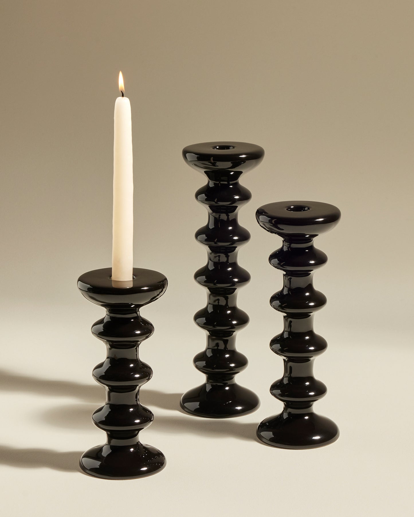 Bougeoir Slave - Noir design Maison Sarah Lavoine Noir Céramique  20 cm 4