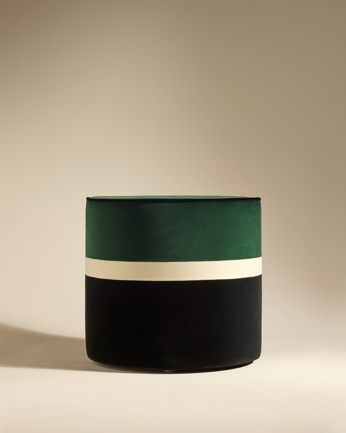 Pouf Léo - Vert design Maison Sarah Lavoine Vert Velours  43 cm 1