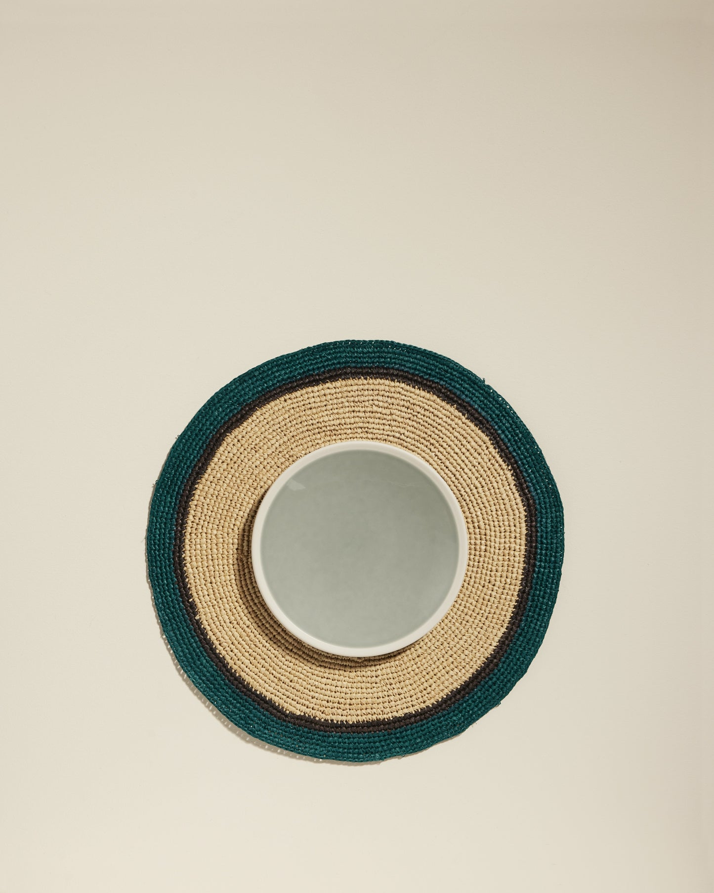 Set de table Globe - Naturel / Bleu Sarah design Maison Sarah Lavoine Naturel / Bleu Sarah Raphia   3