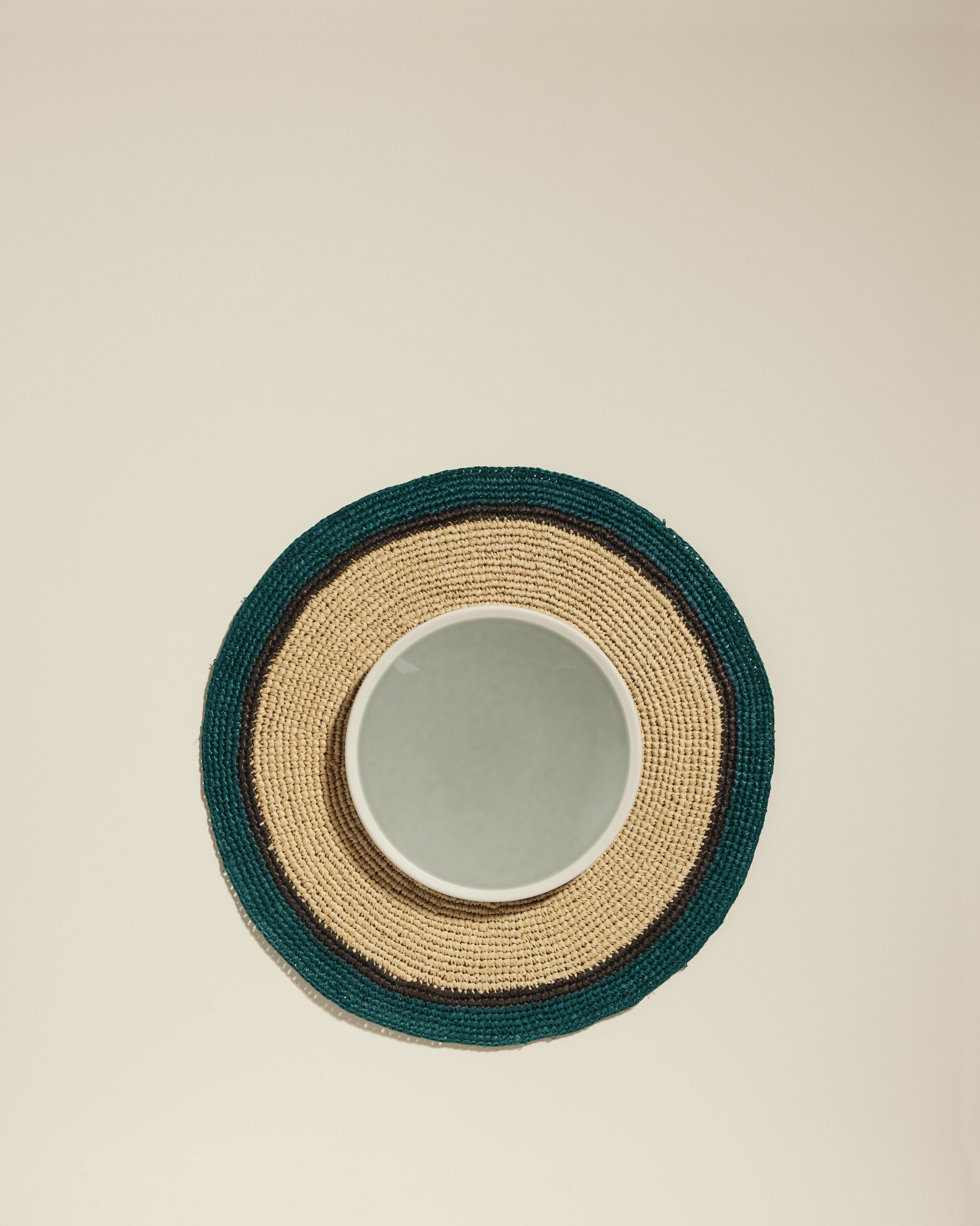 Set de table Globe - Naturel / Bleu Sarah design Maison Sarah Lavoine Naturel / Bleu Sarah Raphia   3