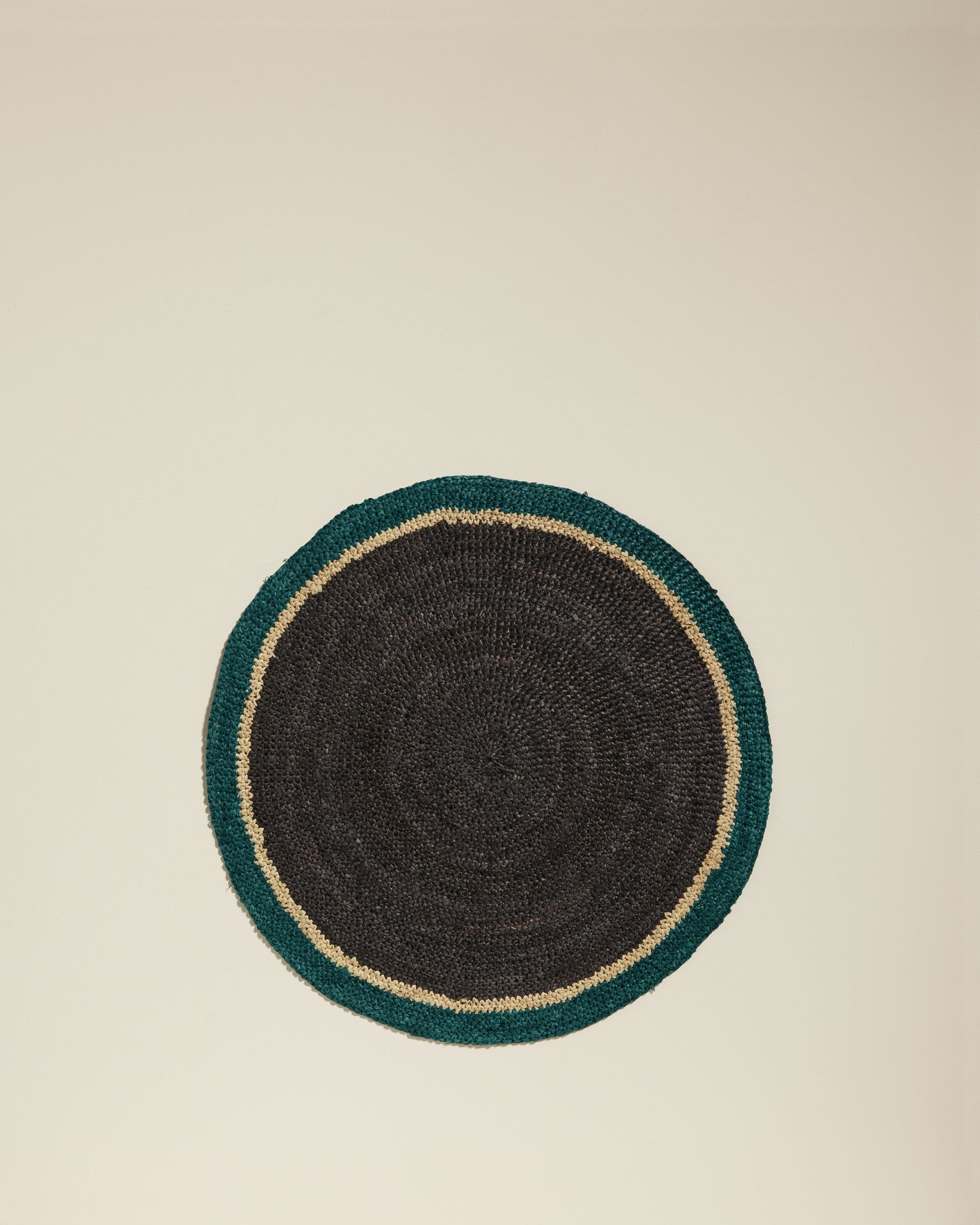 Set de table Globe - Noir / Bleu Sarah design Maison Sarah Lavoine Noir / Bleu Sarah Raphia   1