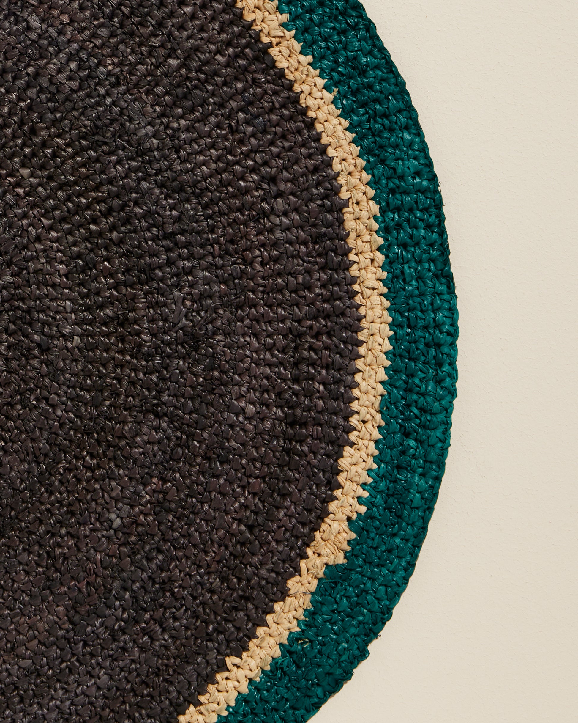 Set de table Globe - Noir / Bleu Sarah design Maison Sarah Lavoine Noir / Bleu Sarah Raphia   2